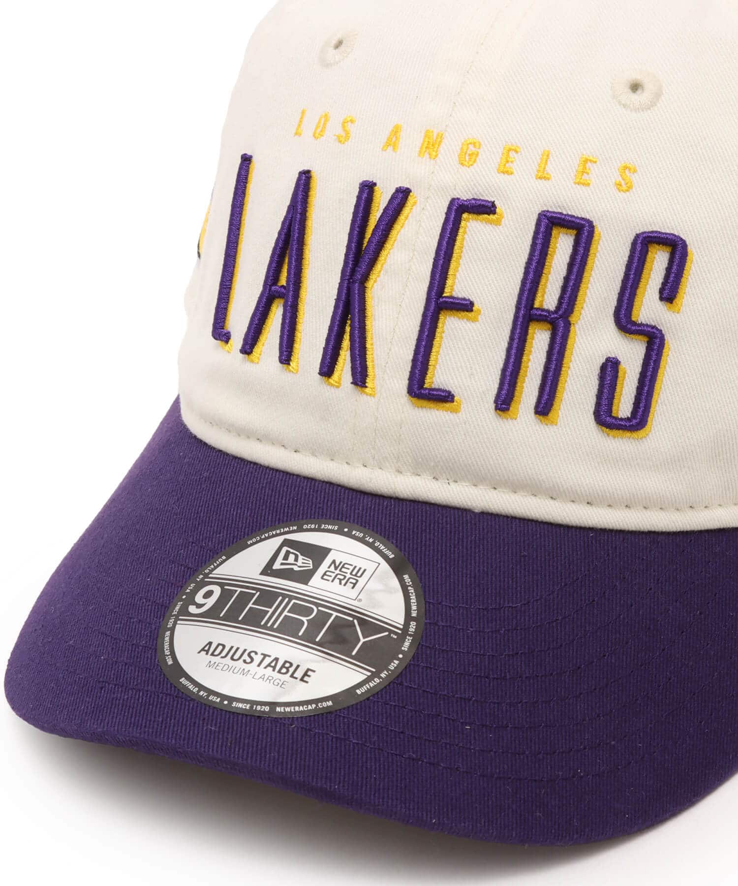 NEW ERA 9THIRTY LS League Buckle Los Angeles LakersL WHITEの画像