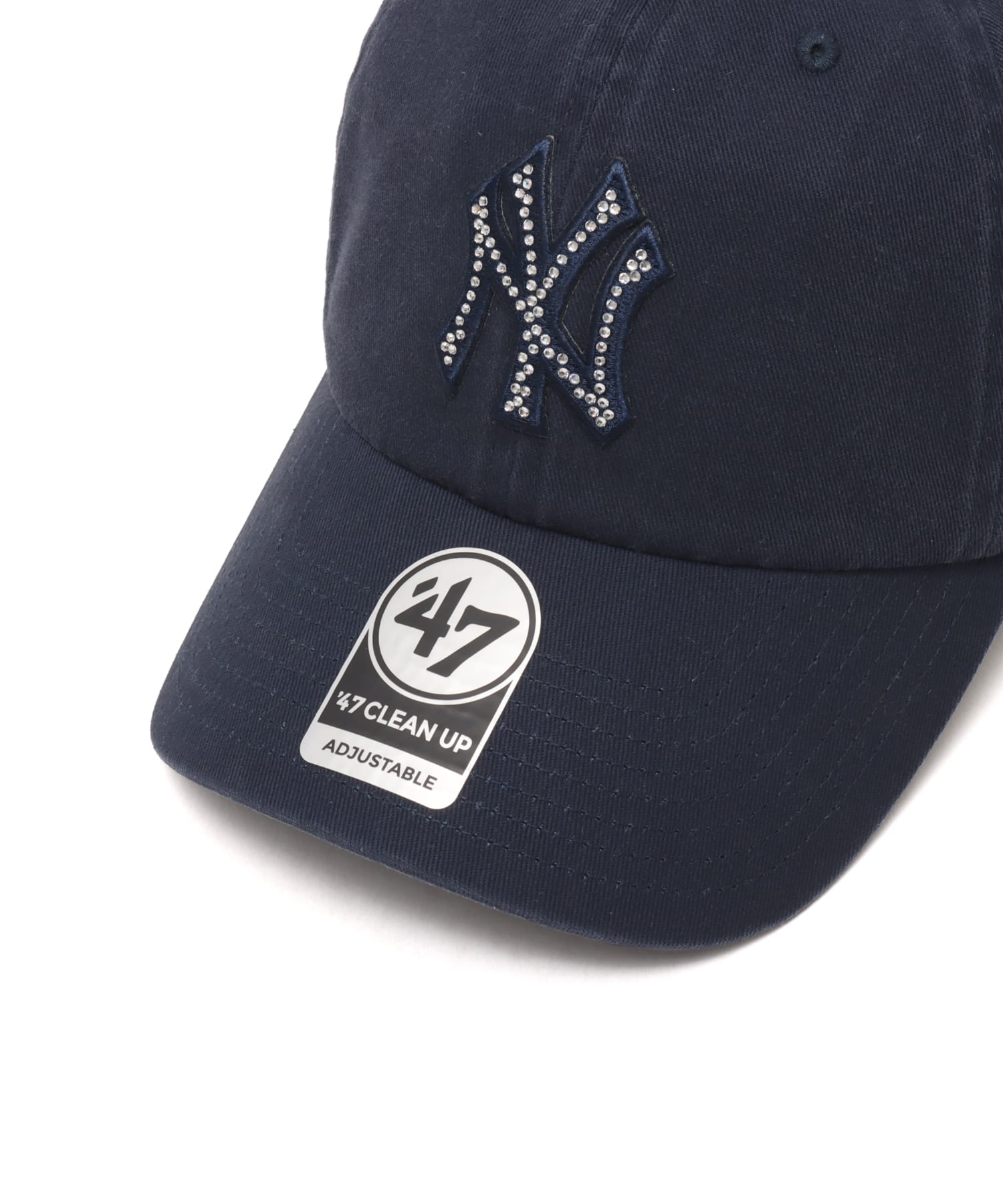 47 x ATMOS PINK CLEAN UP YANKEES RHINESTONE NVY NAVYの画像