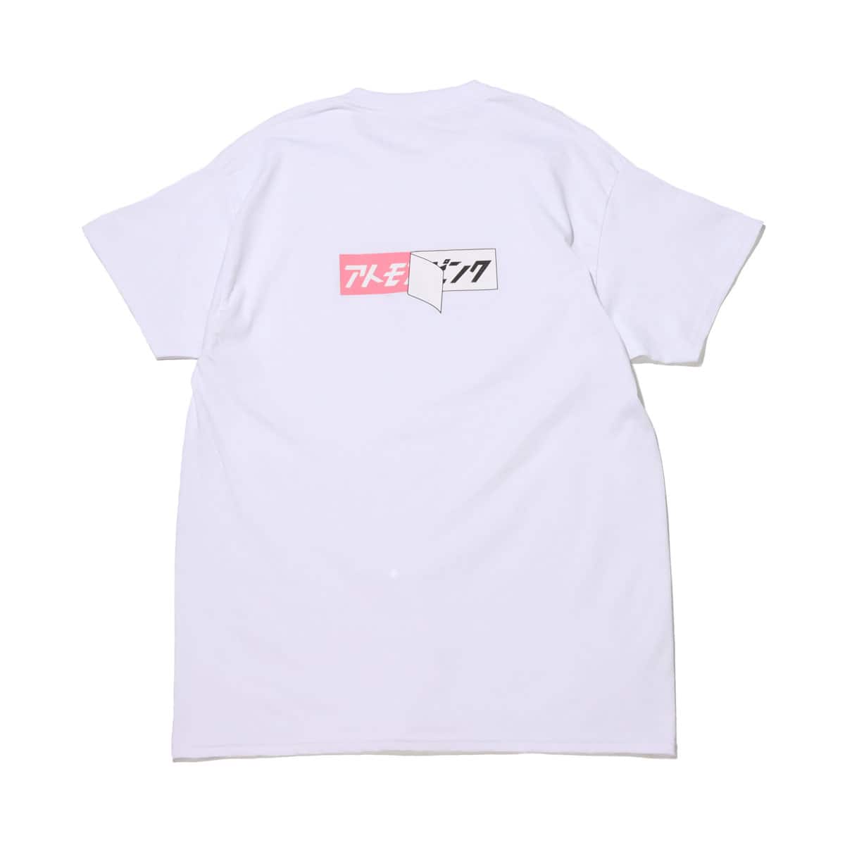 チャライダー × atmos pink ボックスロゴ Tシャツ WHITEの画像