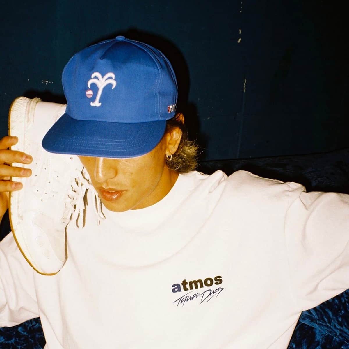 Gandhi x Toproc dress x atmos Relax-logo Snapback ROYAL BLUEの画像