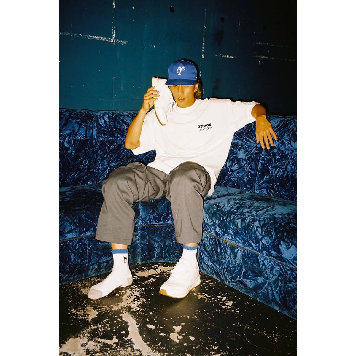 Gandhi x Toproc dress x atmos Relax-logo TEE WHITEの画像