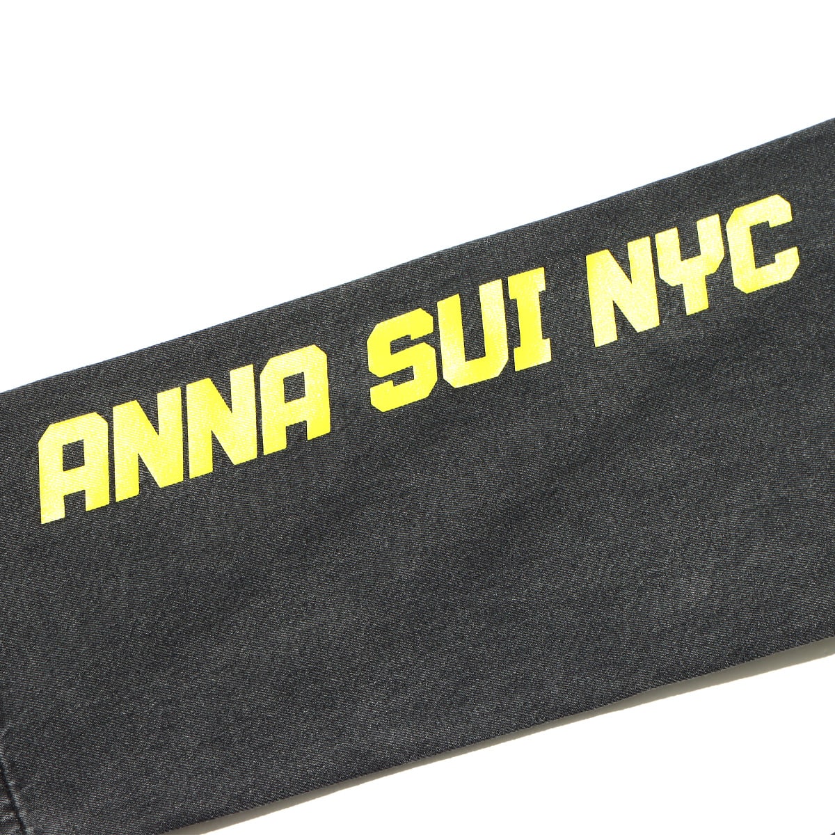 ANNA SUI NYC サイドロゴ デニムパンツ BLACK 22FA-I