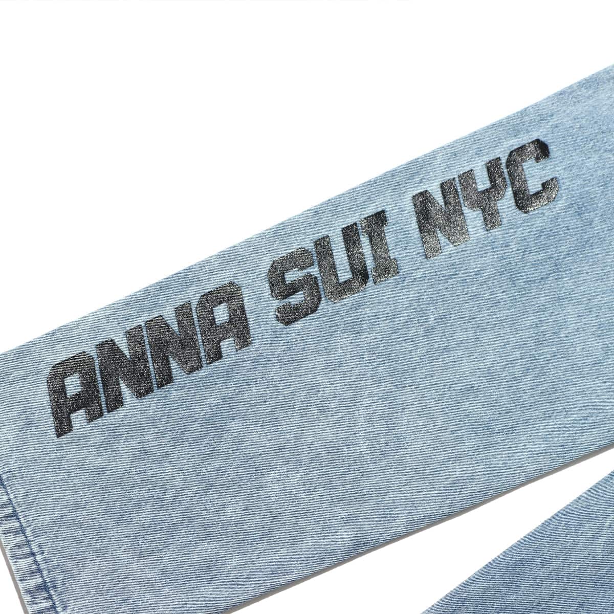 ANNA SUI NYC サイドロゴ デニムパンツ SAX 22FA-I