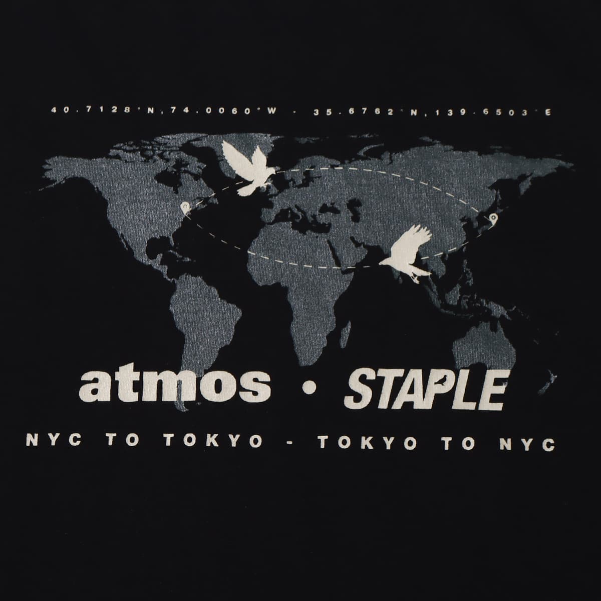 atmos STAPLE × ATMOS TEE BLACK 22FA-I