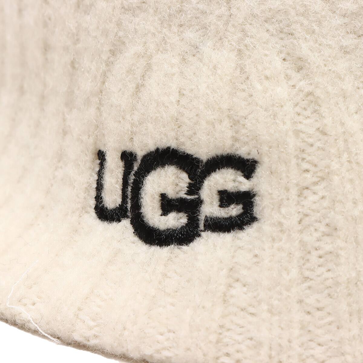 UGG ロゴ刺繍 バスクハット IVORY 22FW-I