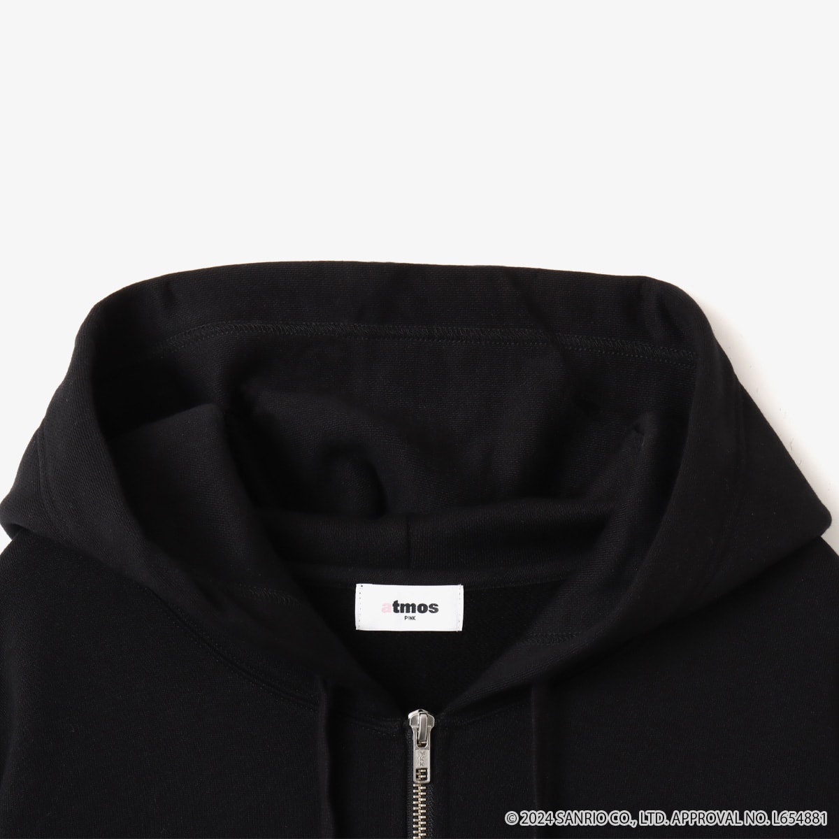 HELLO KITTY x atmos pink Zip-up Parka BLACKの画像