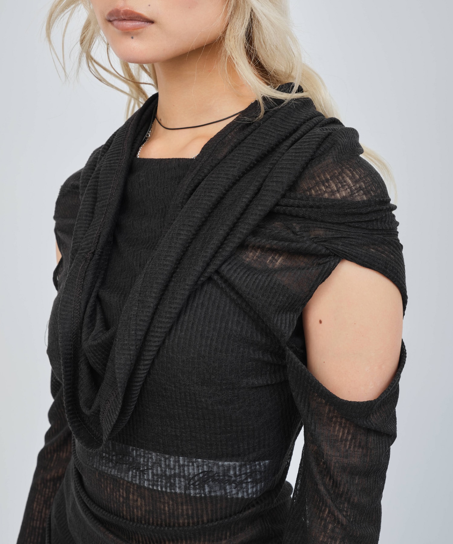 atmos pink See-Through 3-Ways Tops BLACKの画像