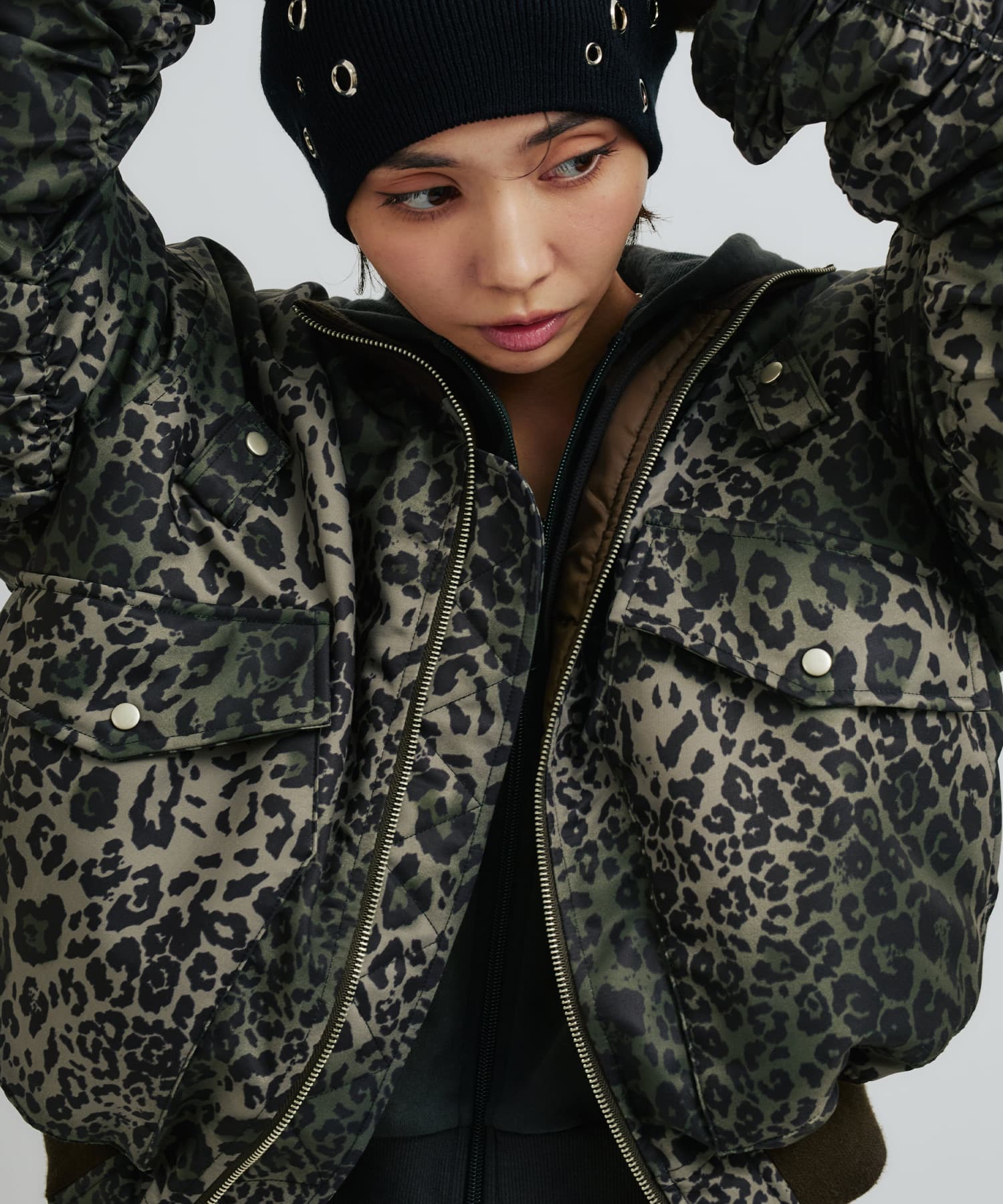 atmos pink Bomber Jacket LEOPARDの画像