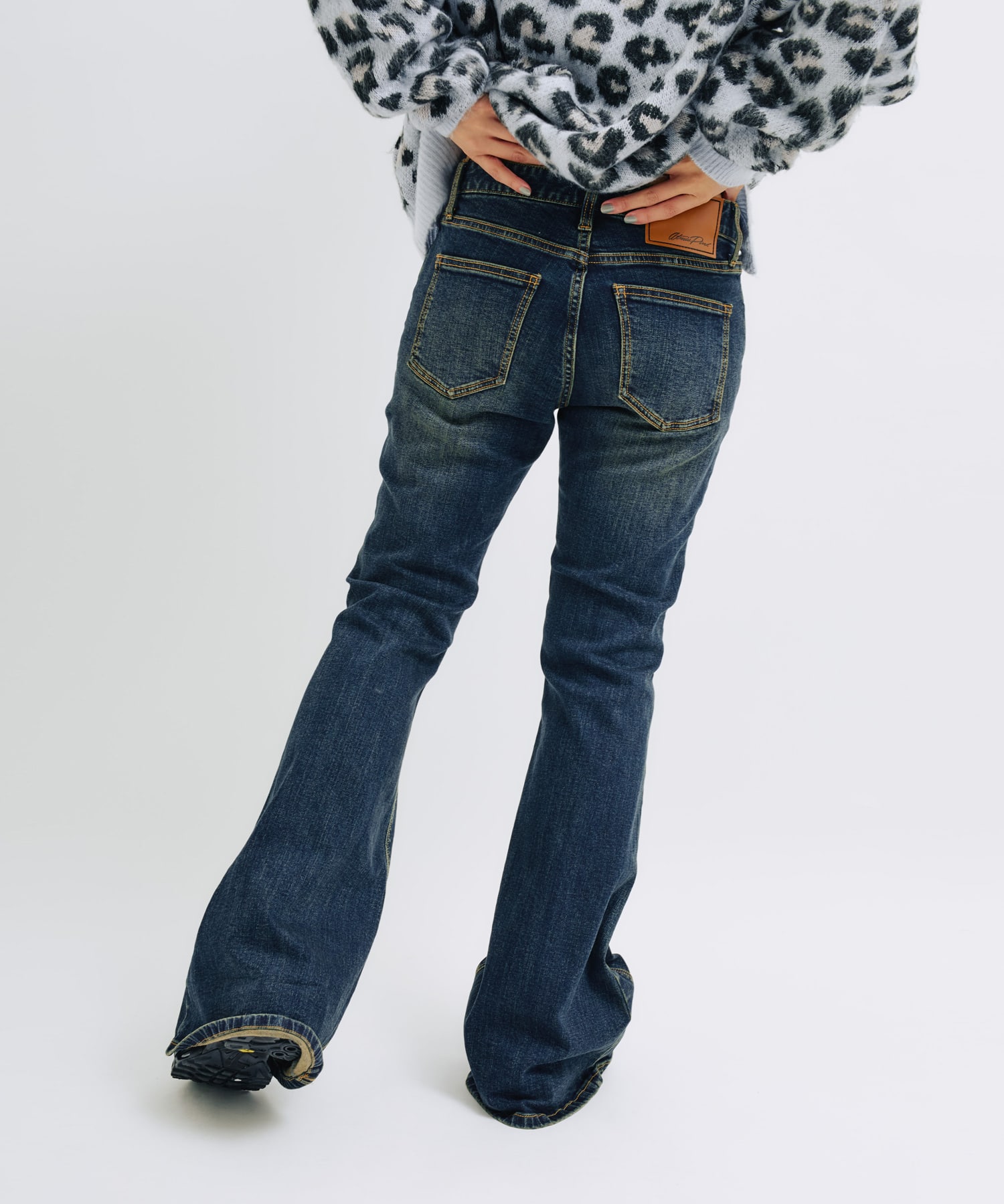 atmos pink Flare Denim Pants BLUEの画像