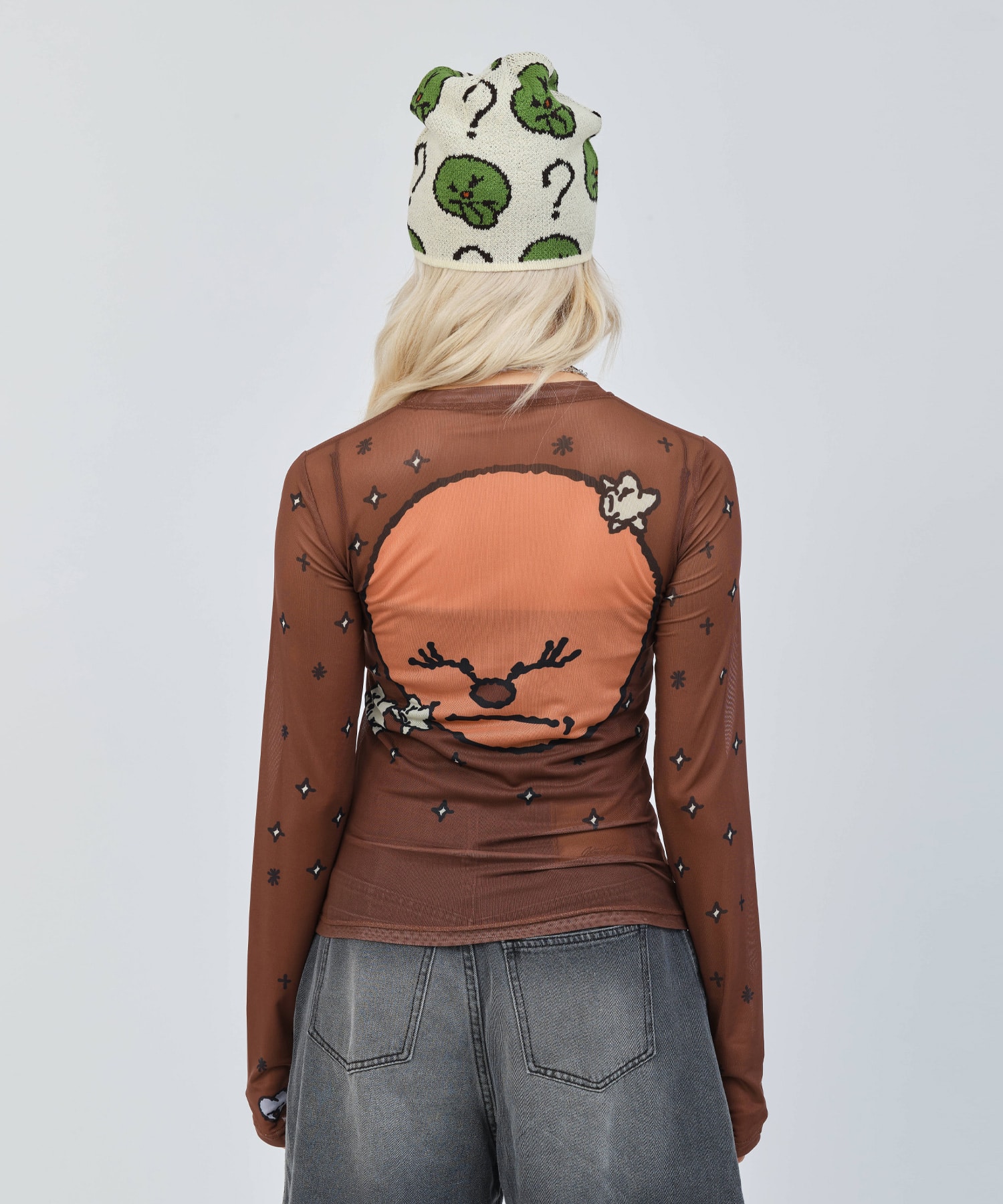 MARIA SAKURAI x atmos pink See-Through LS T-shirt BROWNの画像