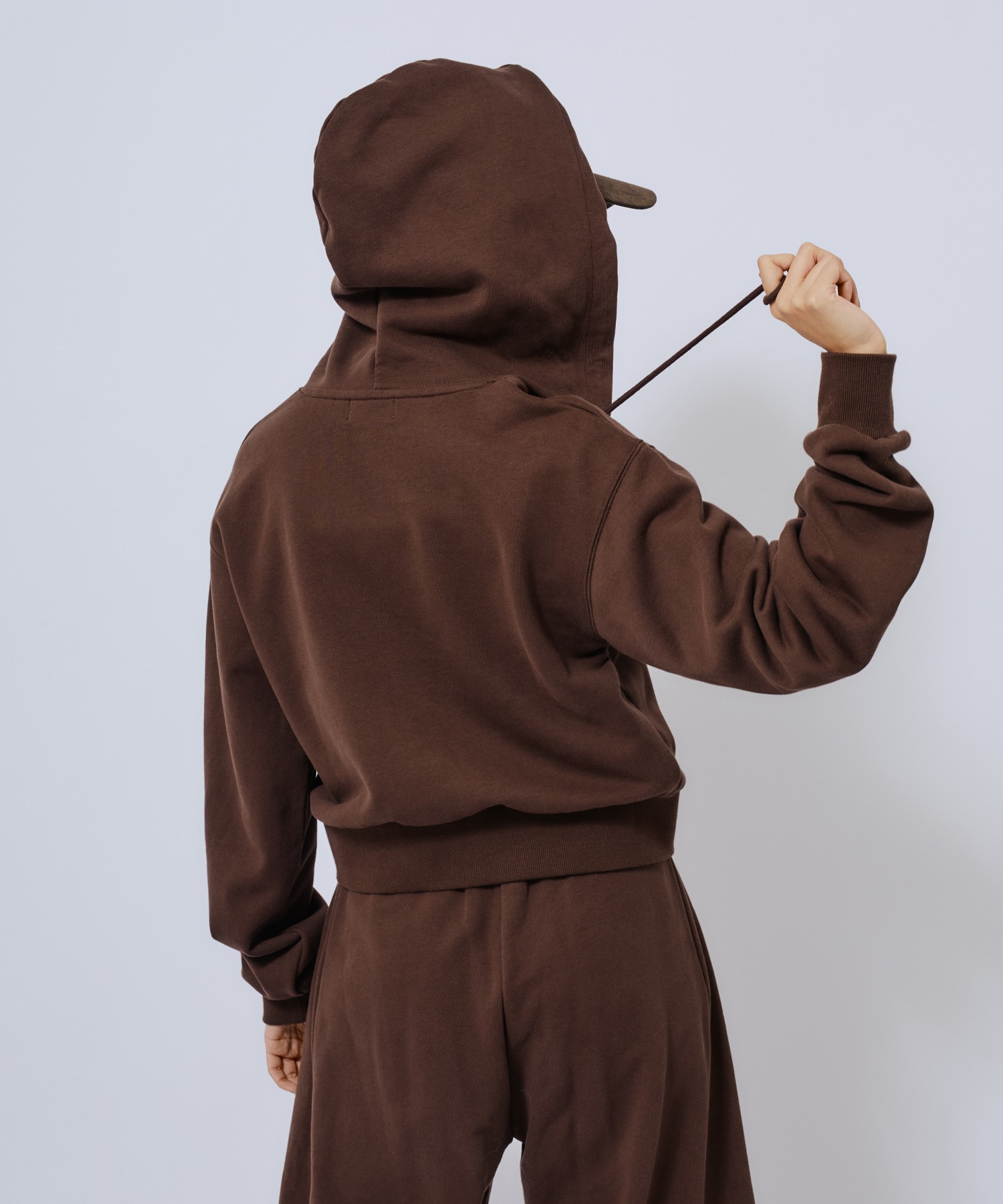 atmos pink Compact Zip Up Hoodie BROWNの画像