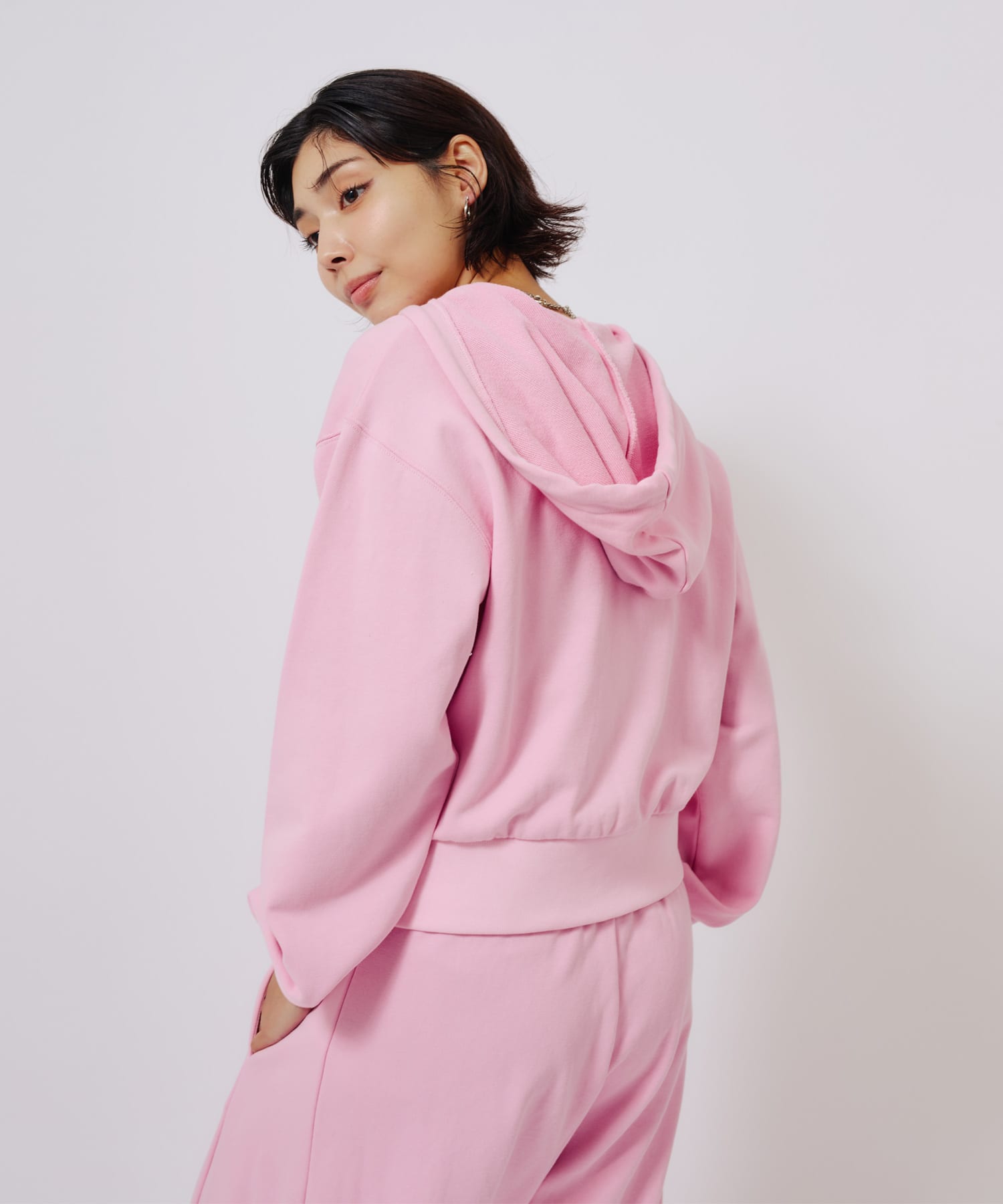 atmos pink Compact Zip Up Hoodie PINKの画像