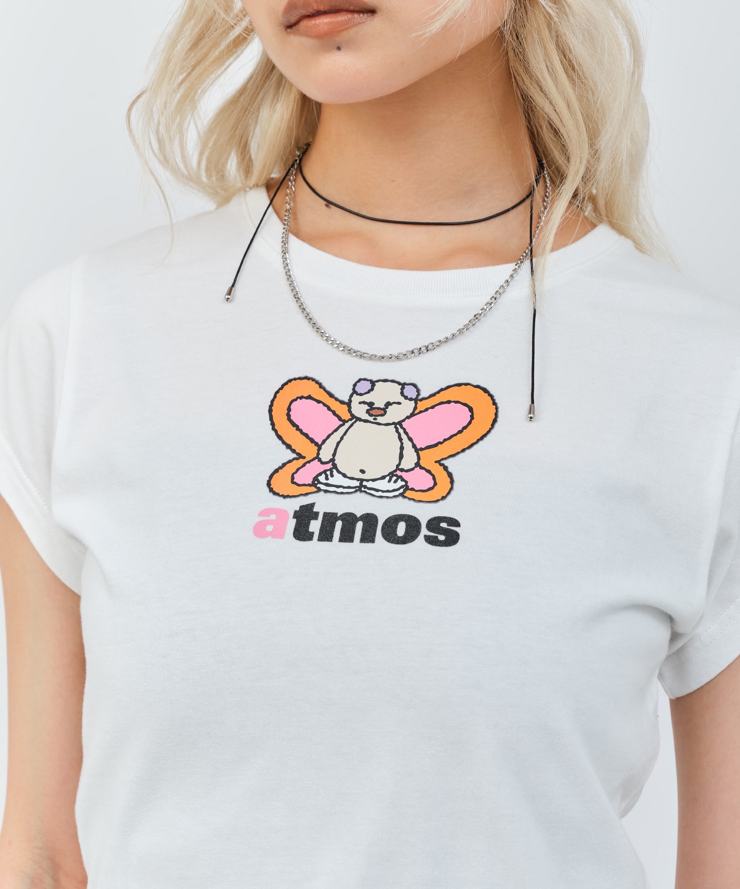 MARIA SAKURAI x atmos pink ピンク・バターT-shirt WHITEの画像