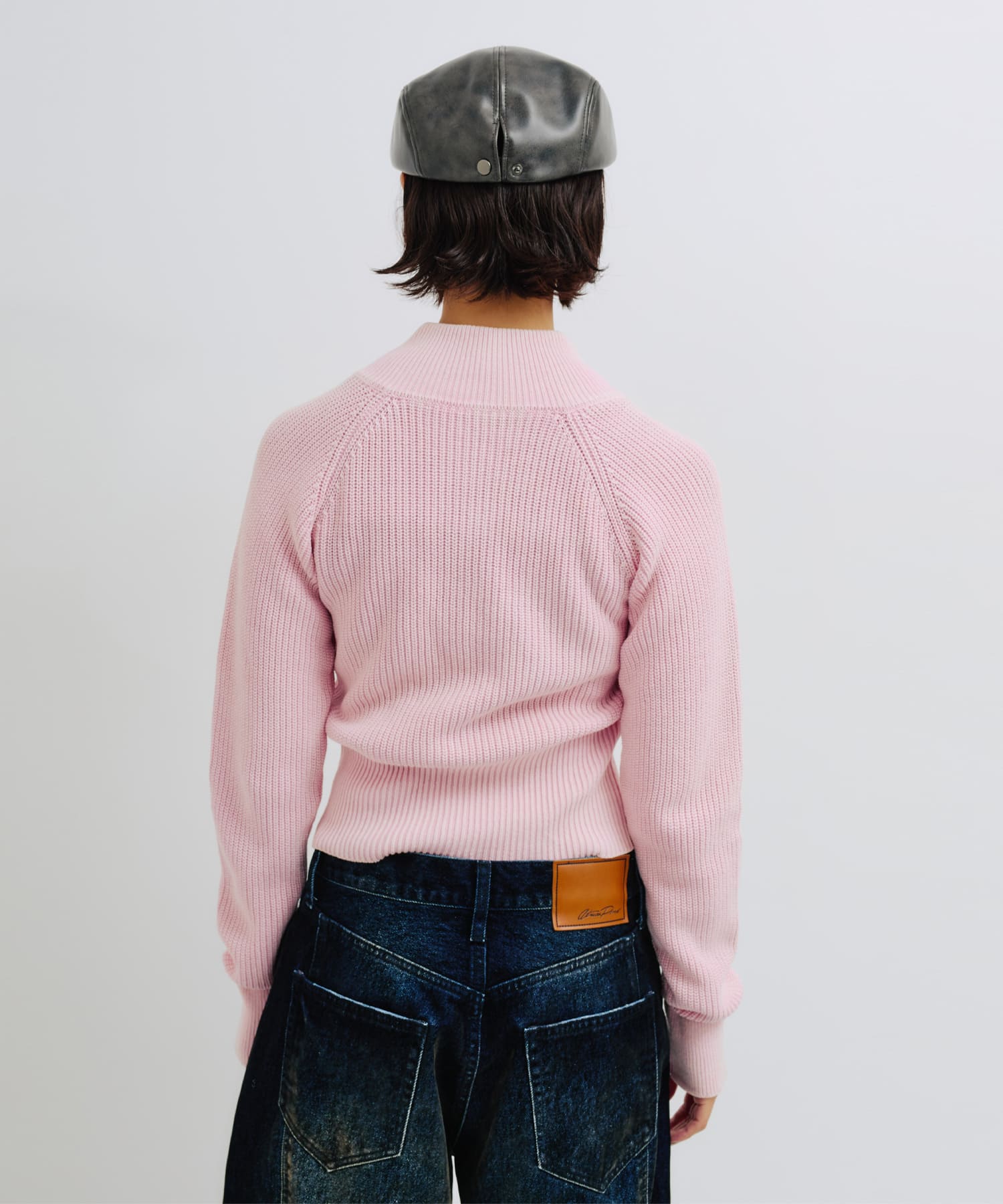 atmos pink Washed Zip Up Knit PINKの画像