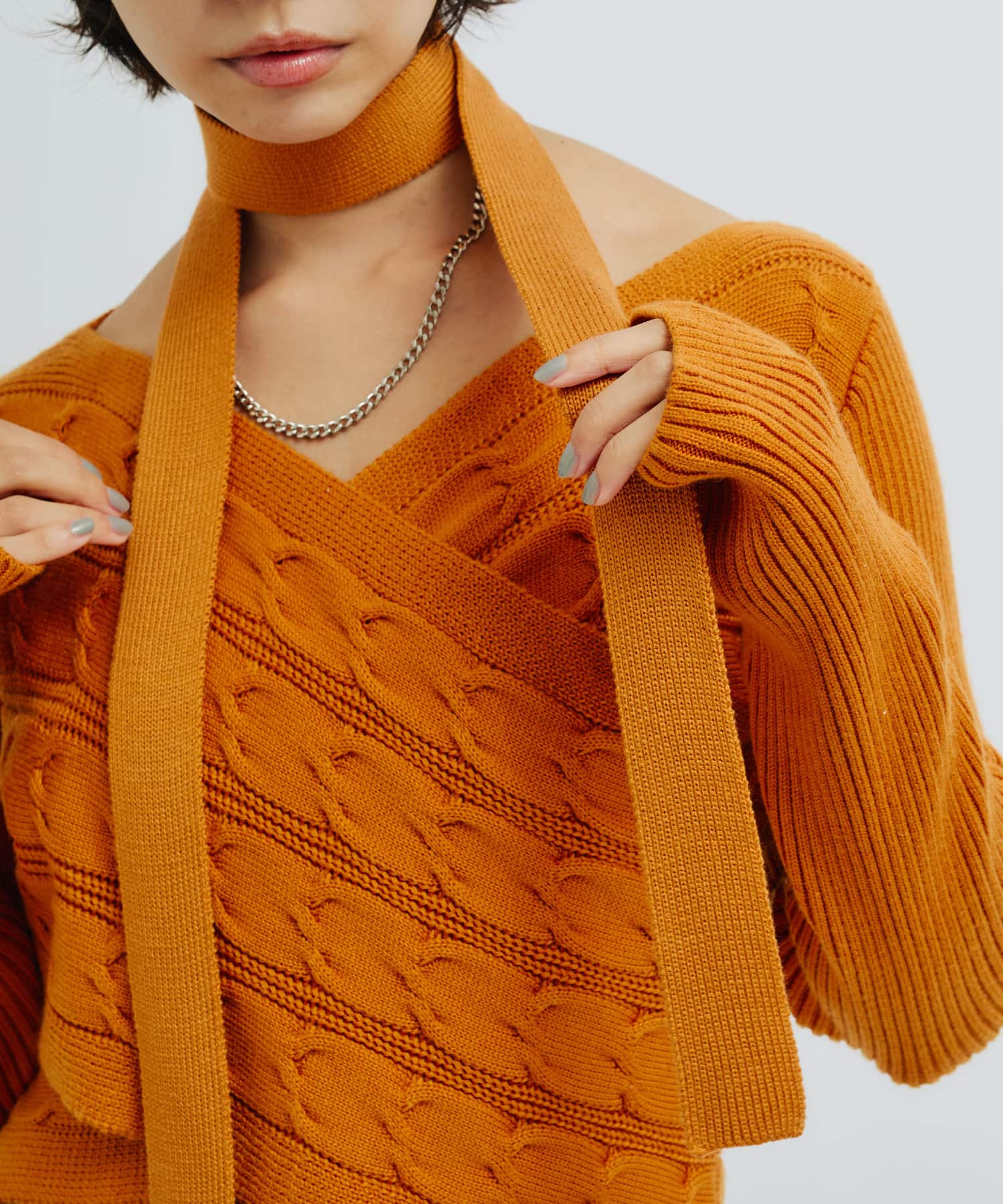 atmos pink Cache-coeur Knit Tops ORANGEの画像