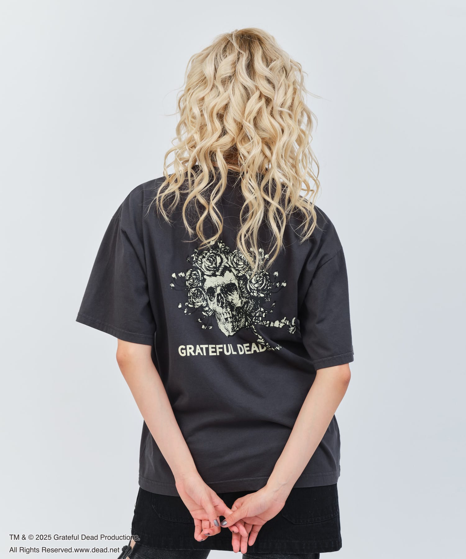 atmos pink Grateful Dead Big T-shirt CHARCOALの画像