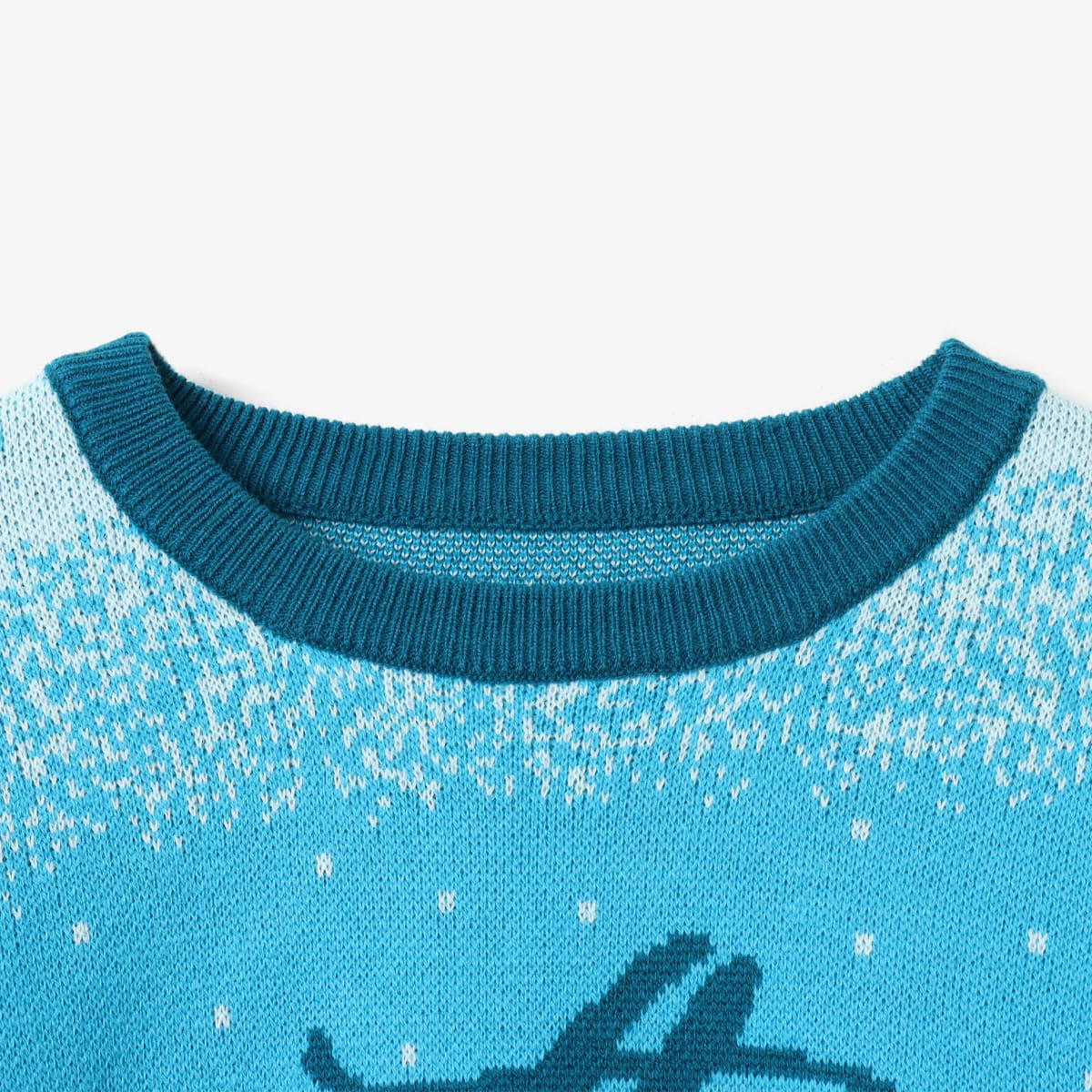 atmos pink Gradation Jacquard Sweater BLUEの画像