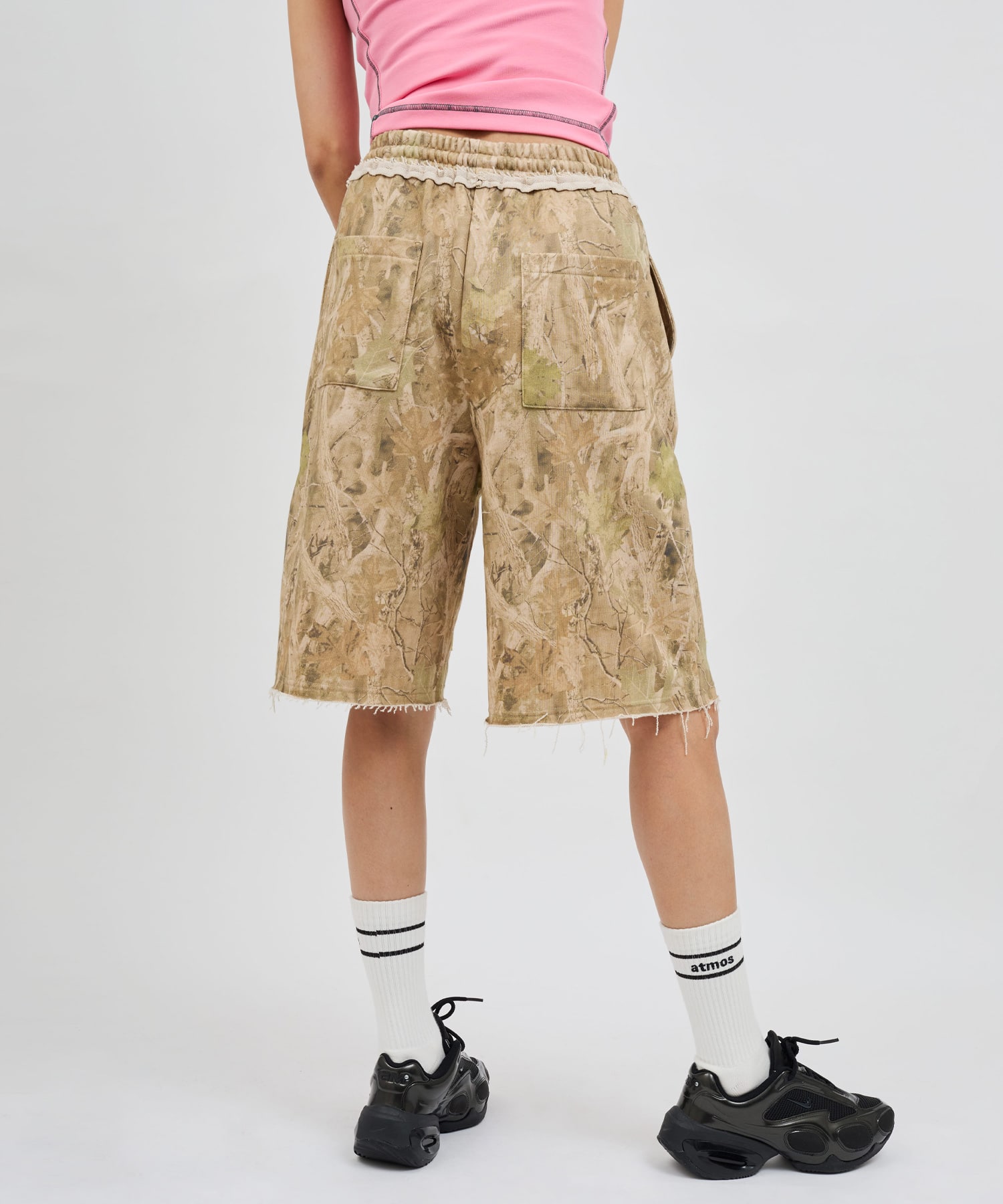 atmos pink Damaged Half Sweat Pants CAMOUFLAGEの画像
