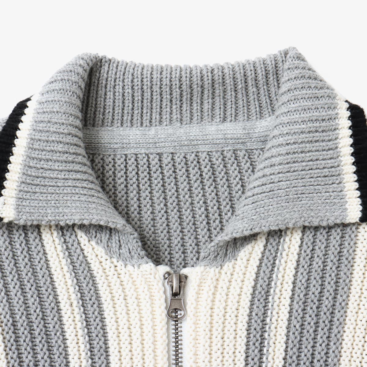 atmos pink Stripe Knit Cardigan GRAYの画像