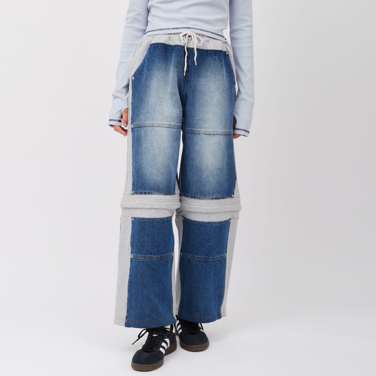 atmos pink Denim Docking Pants BLUEの画像