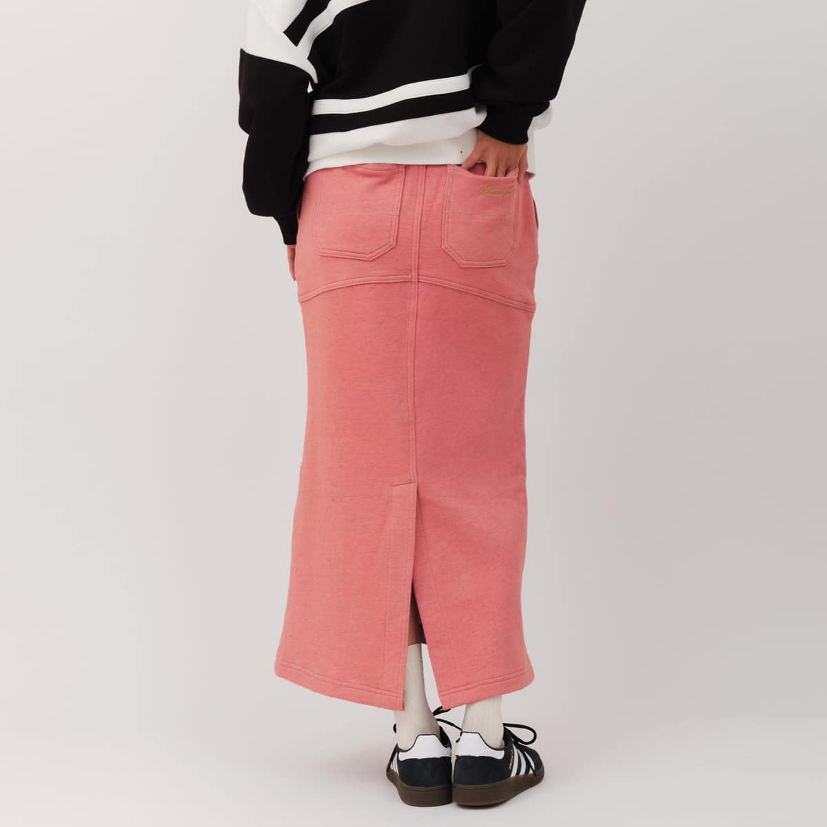 atmos pink Denim Docking Long Skirt PINKの画像