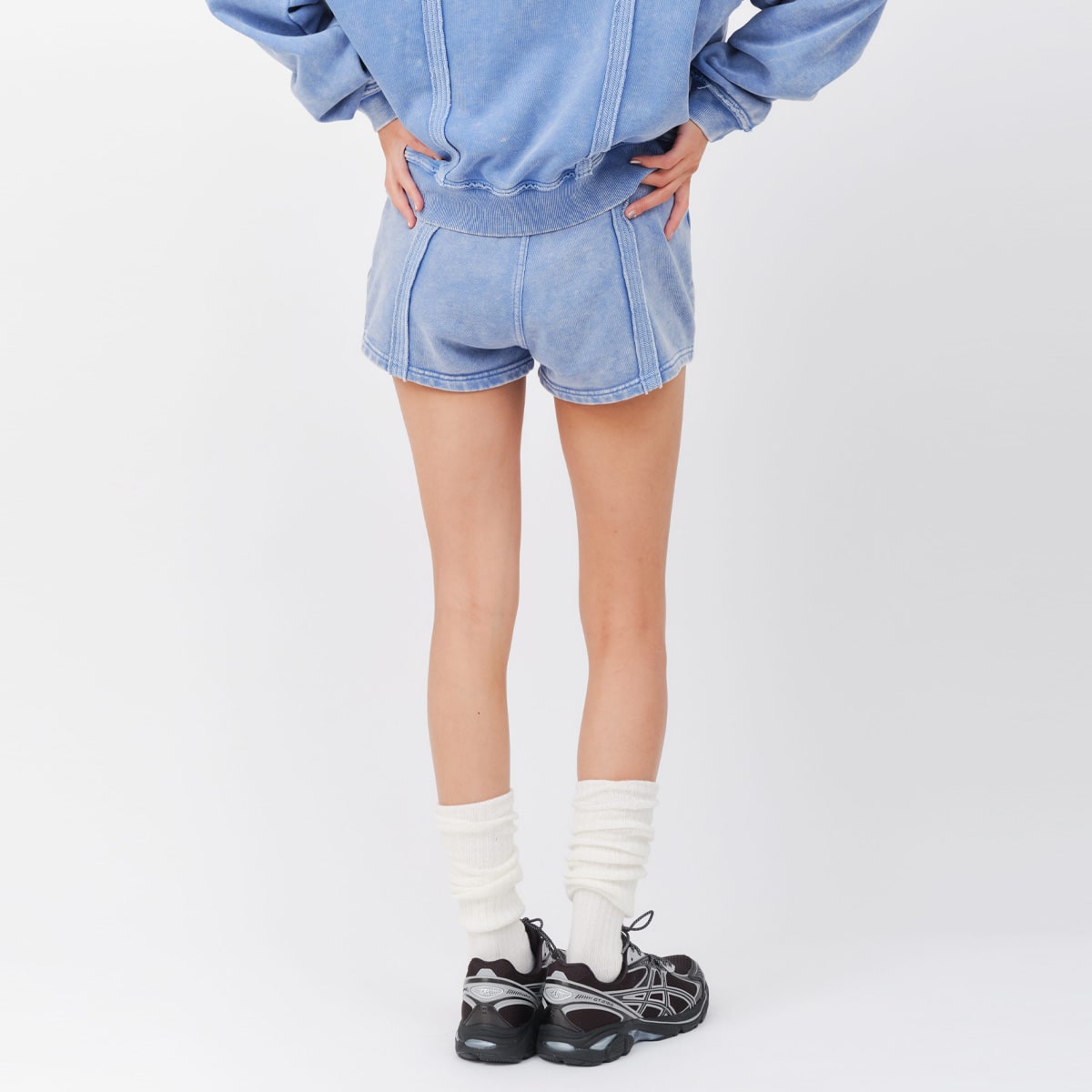 atmos pink Pigment Sweat Short Pants BLUEの画像