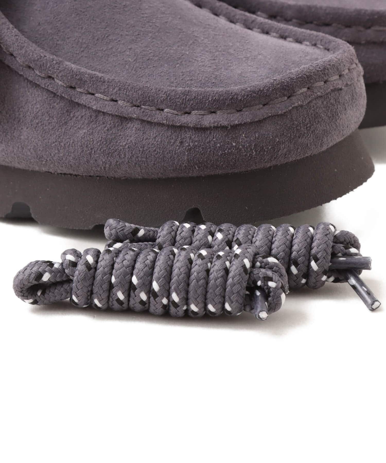 CLARKS Ladies Wallabee. GTX Purple Grey Suedeの画像