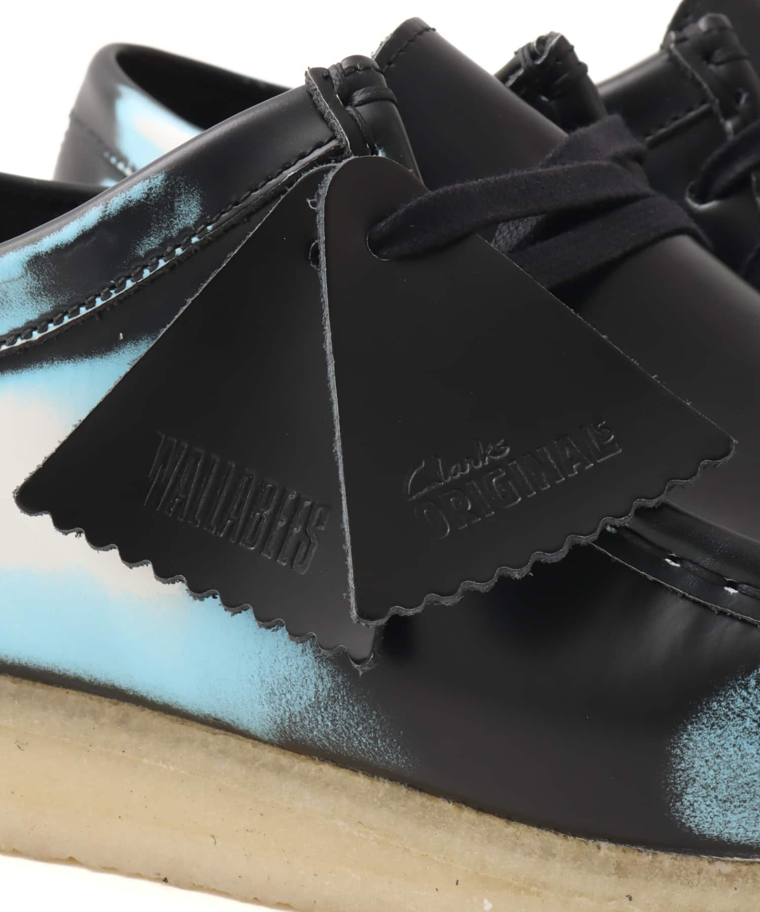 Clarks Wallabee Black Brush Offの画像