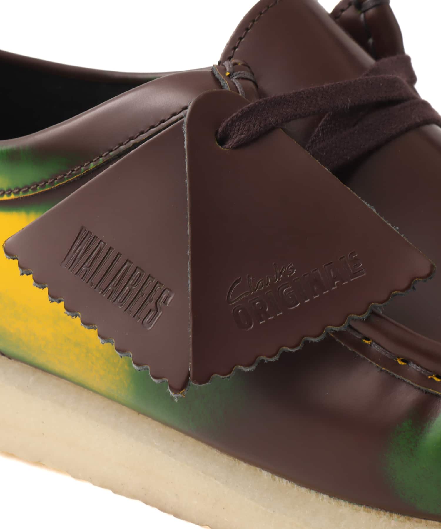 Clarks Wallabee Brown Brush Offの画像