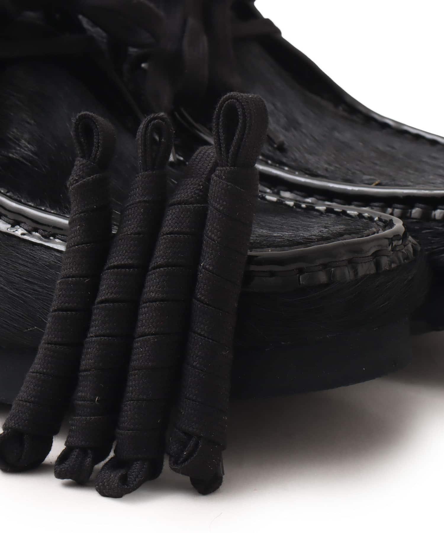 Clarks Wallabee Black Hair On BLACK EYE PATCH atmos BLACKの画像