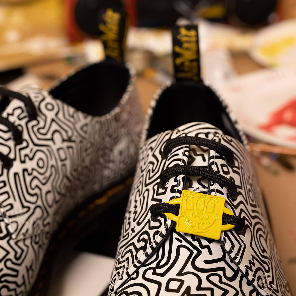 Dr.Martens KEITH HARING 1461 KH FIG BLACK+WHITE KH FIG SMOOTH