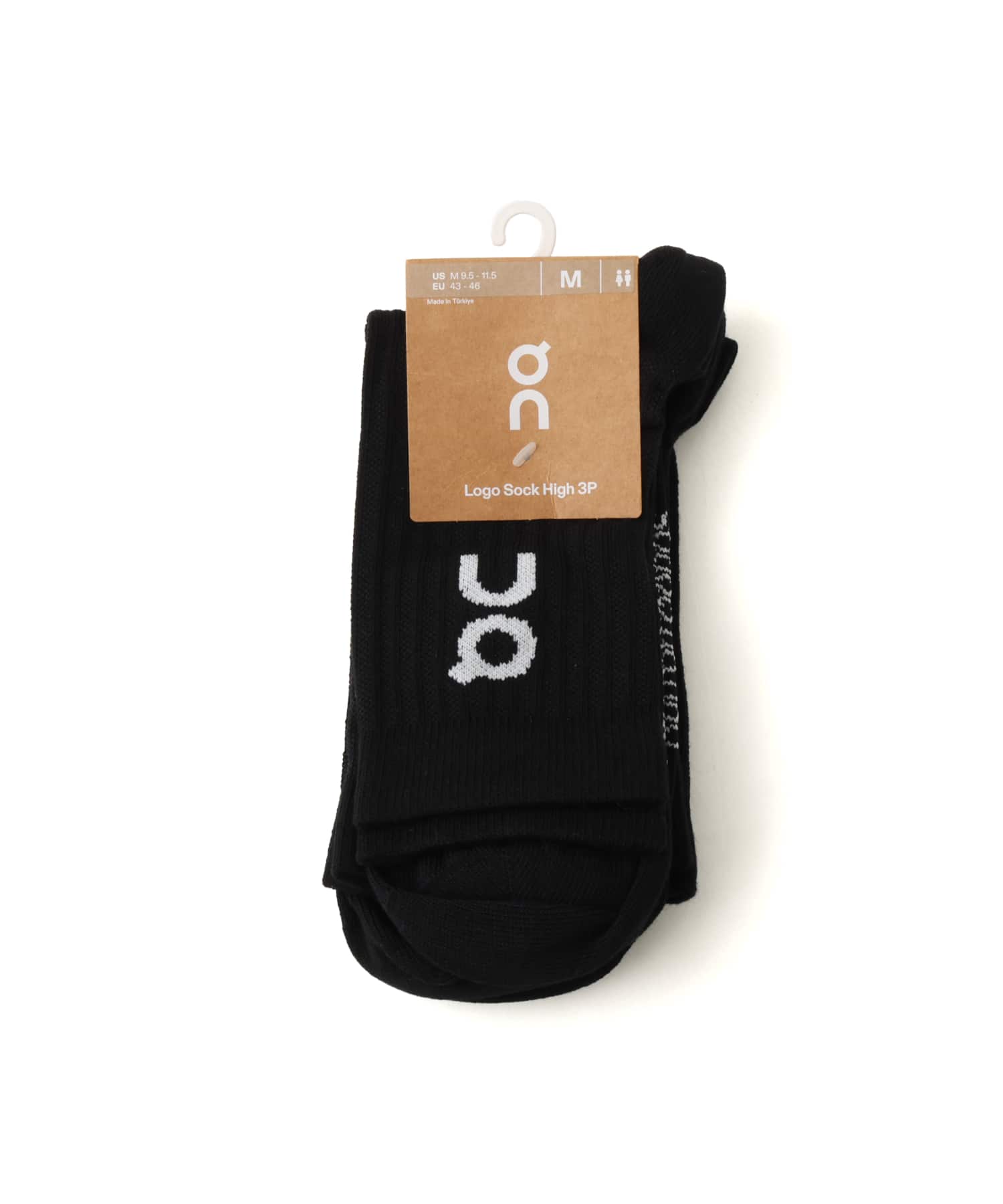 On LOGO SOCK HIGH 3P 1 U BLACKの画像