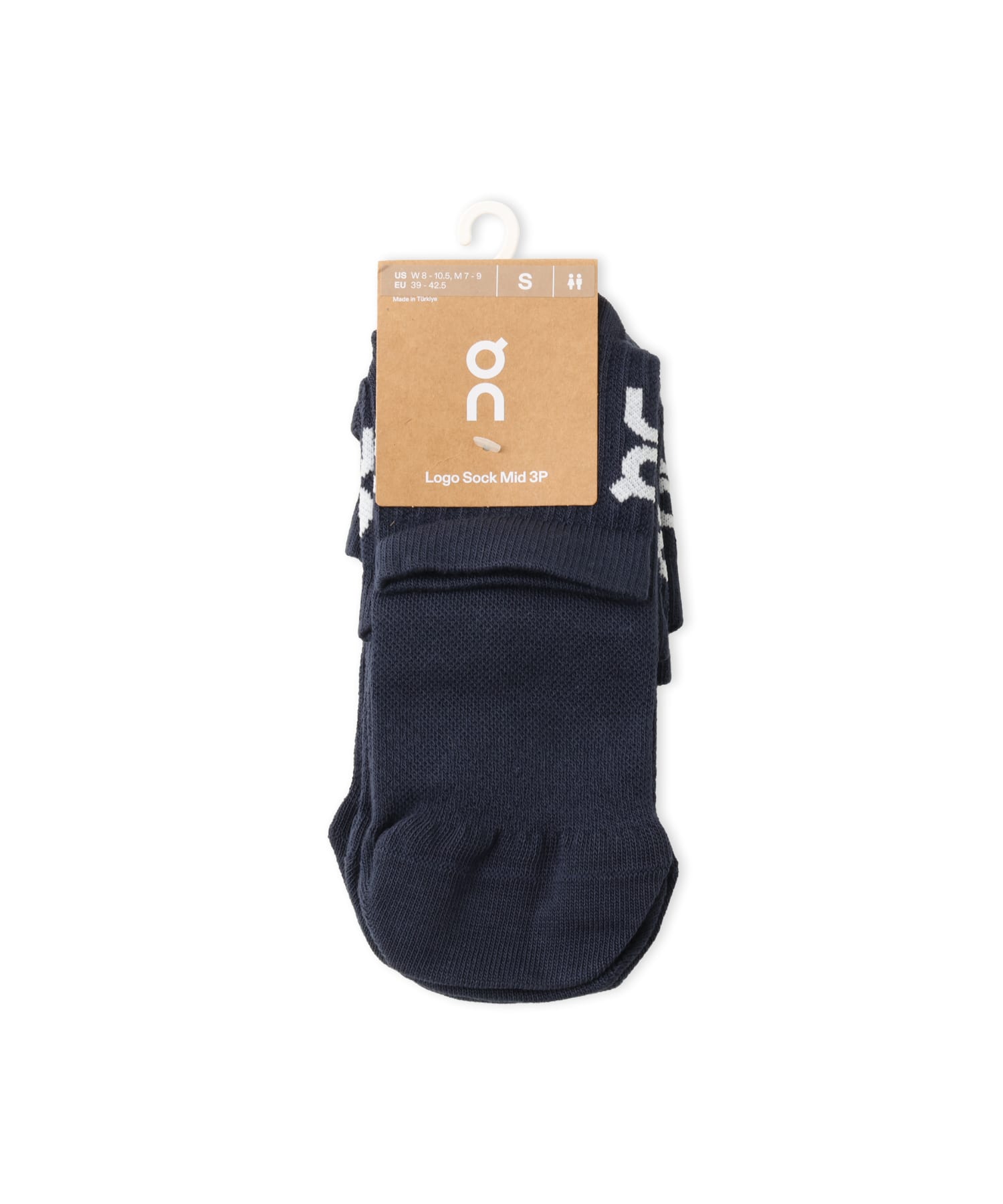 On LOGO SOCK MID 3P 1 U NAVYの画像