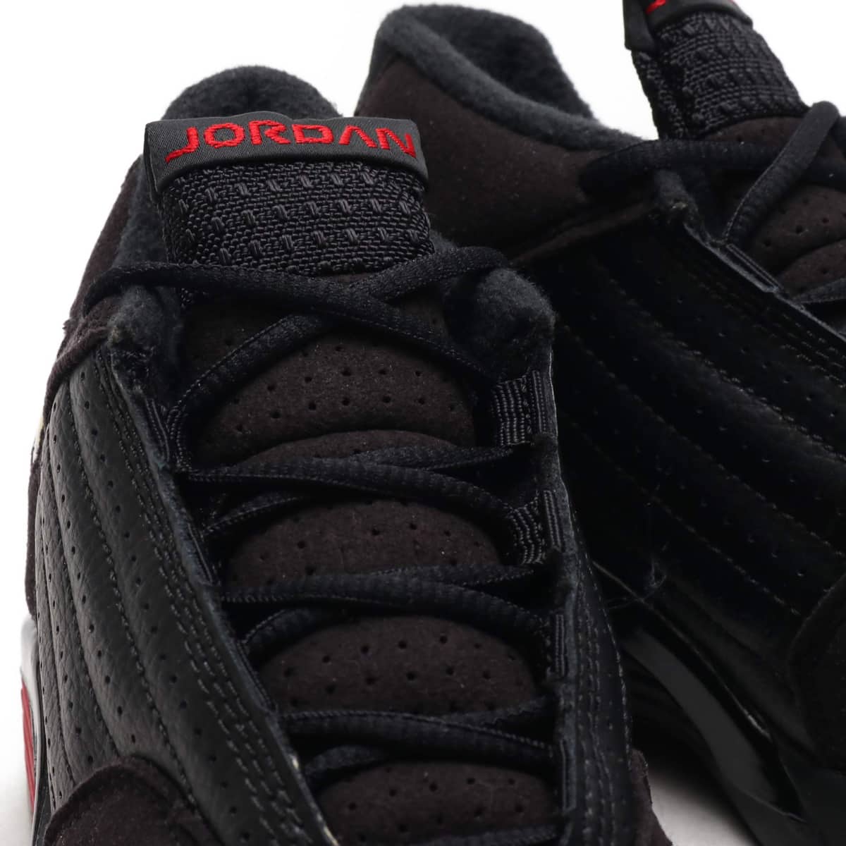 JORDAN BRAND JORDAN 14 RETRO BP  BLACK/VARSITY RED-METALLIC SILVERの画像