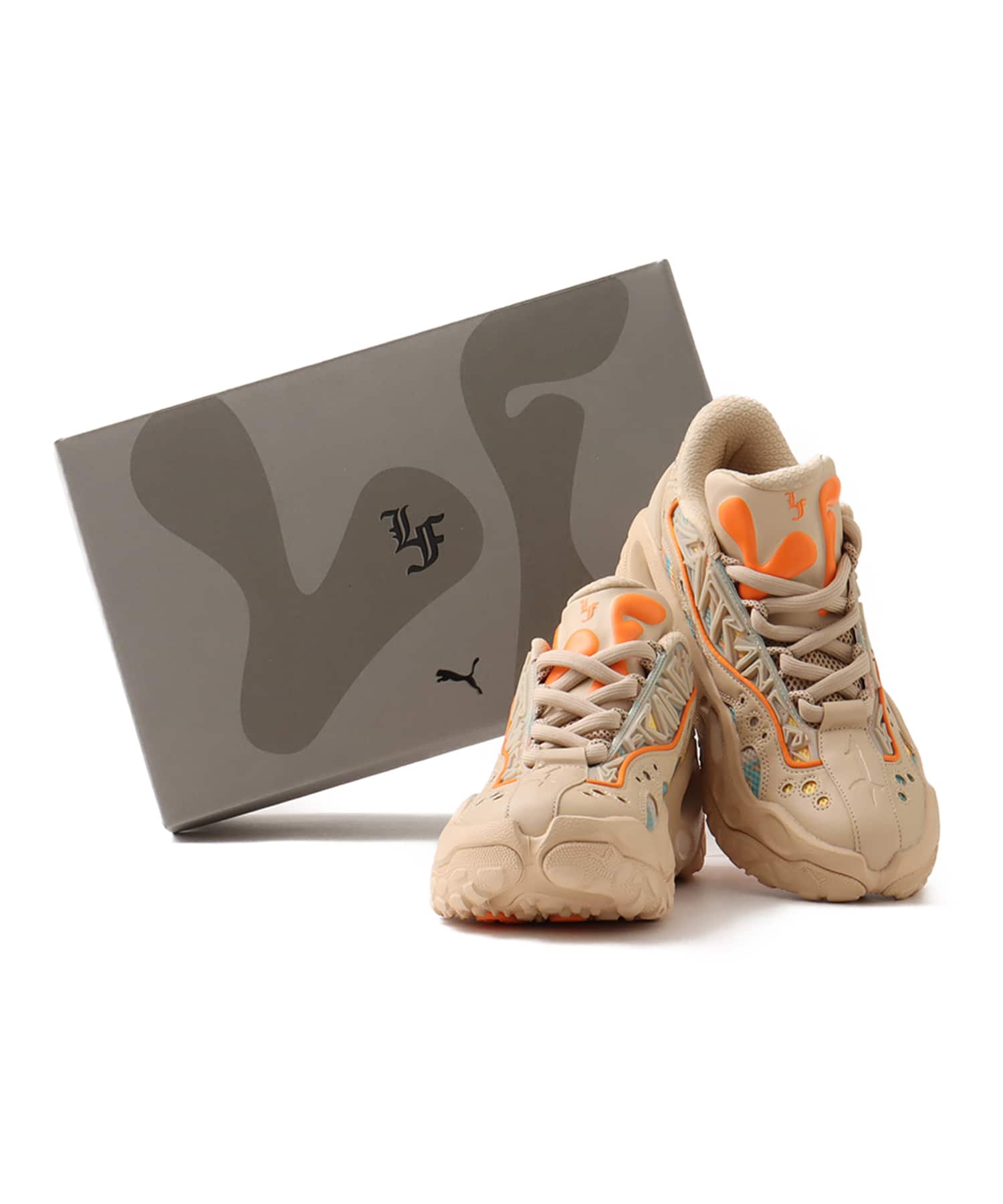 PUMA LA FRANCE RNR FLARE LIGHT SAND-ORANGE GLO-AQUATIの画像