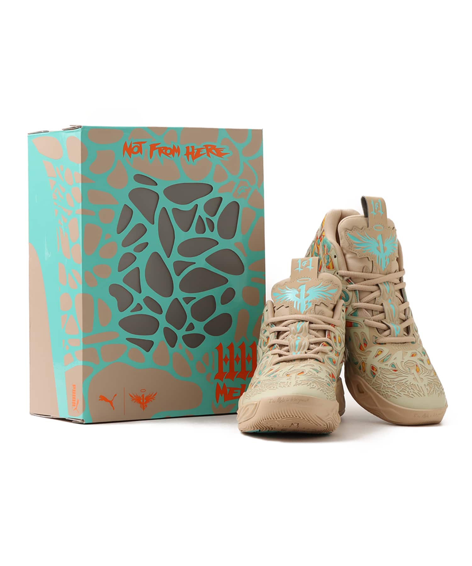 PUMA MB.04 FLARE LIGHT SAND-AQUATIC-ORANGE GLの画像