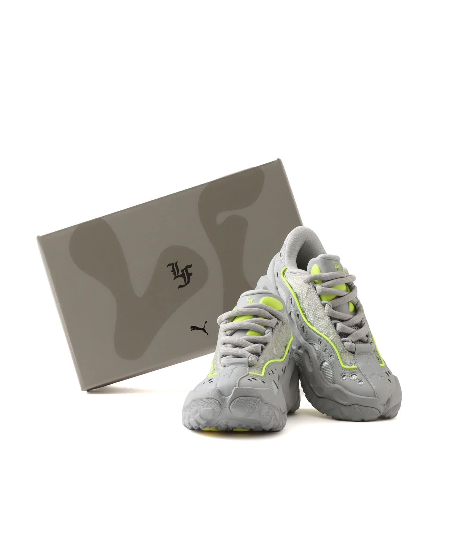 PUMA LA FRANCE RNNR REFLECTION FLAT LIGHT GRAY-SUNSET GLOW-の画像