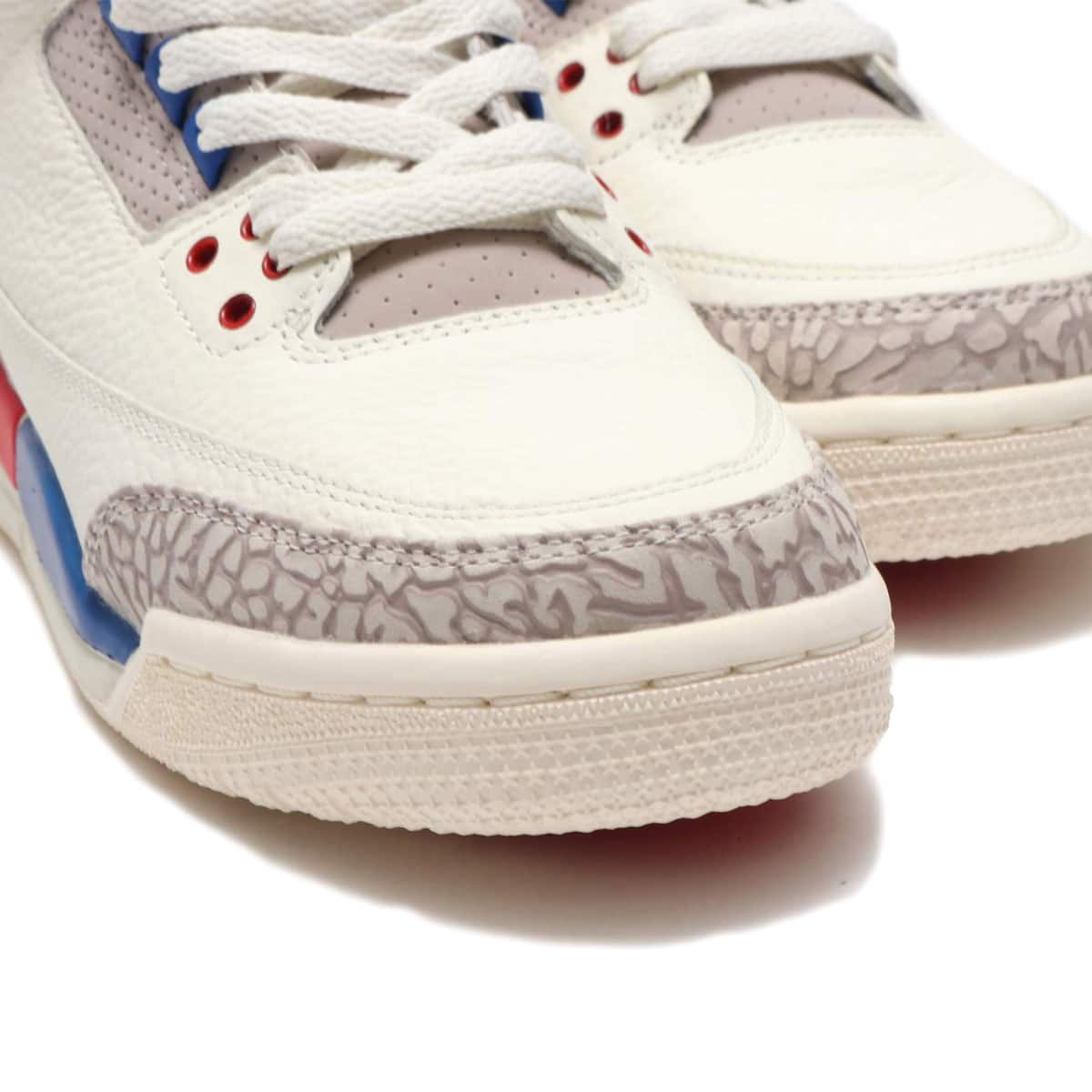 JORDAN BRAND AIR JORDAN 3 RETRO (GS) SAIL/SPORT ROYAL-LIGHT BONE-FIRE RED 18FA-Iの画像