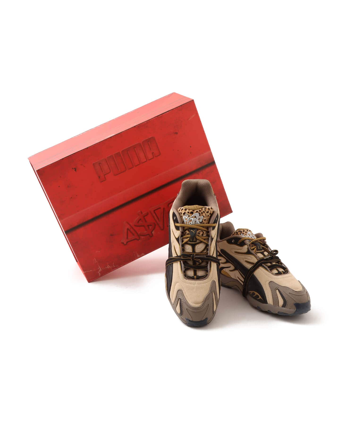 PUMA PUMA x A$AP ROCKY INHALE LEOPARD TOASTED ALMOND-PUMA BLACKの画像