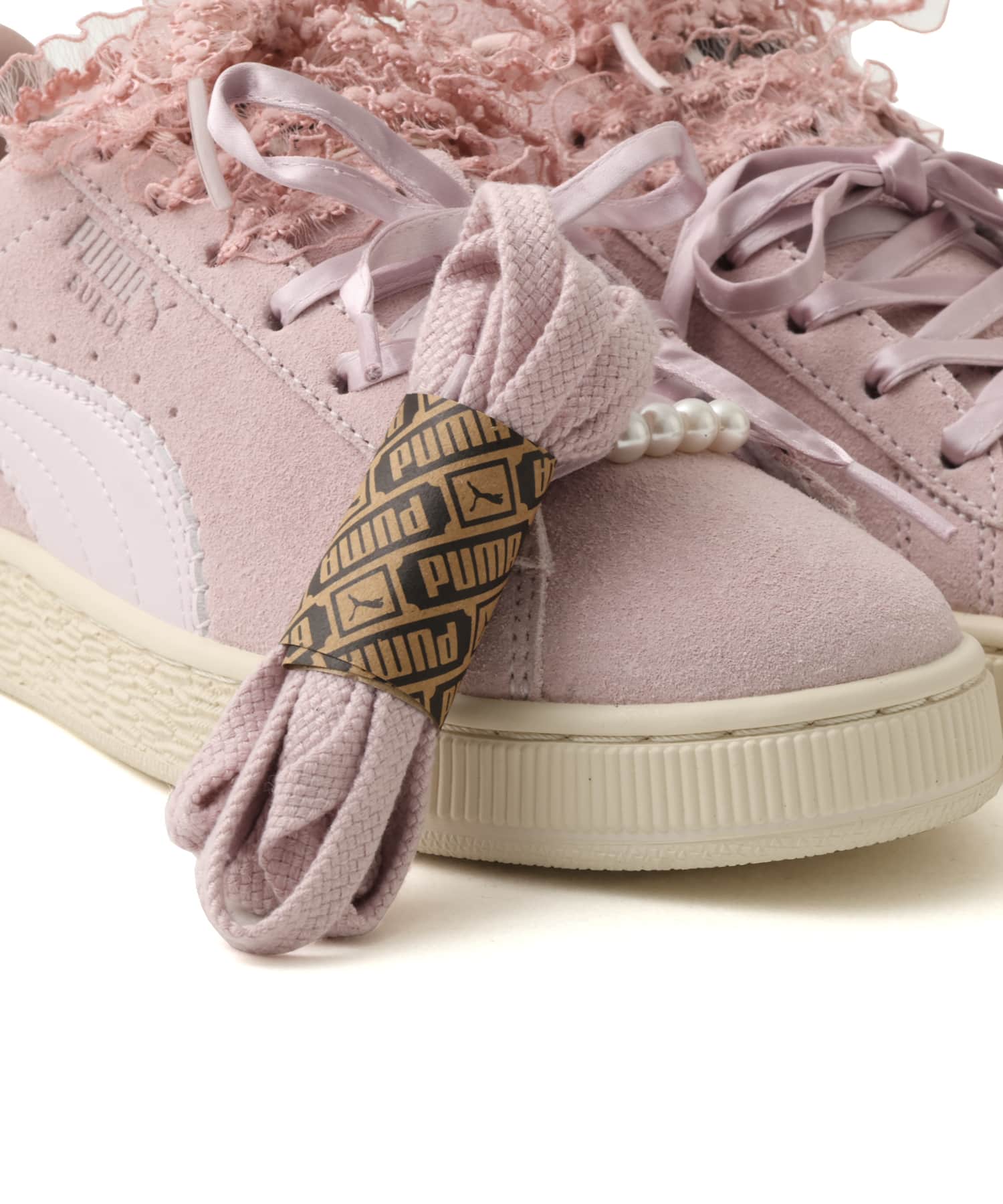 PUMA SUEDE BLOOM WNS MISTY PINK-POWDER PINKの画像