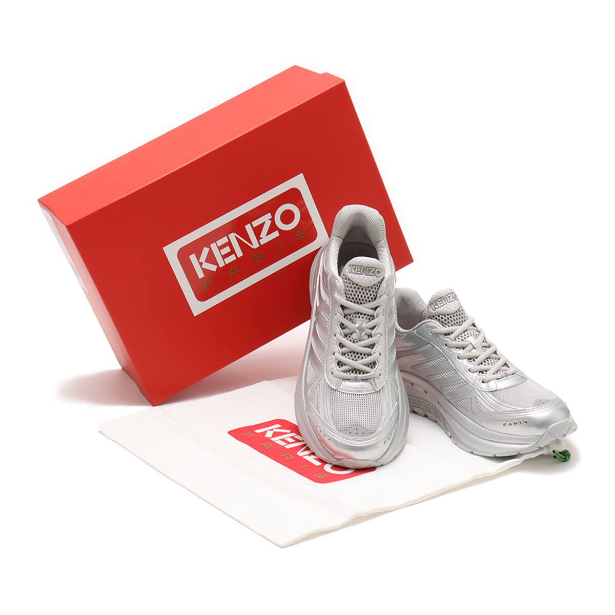 KENZO PACE LOW TOP SNEAKERS Silver (ケンゾー ペース ロー KENZO PACE LOW TOP SNEAKERS Silver (ケンゾー ペース ロー