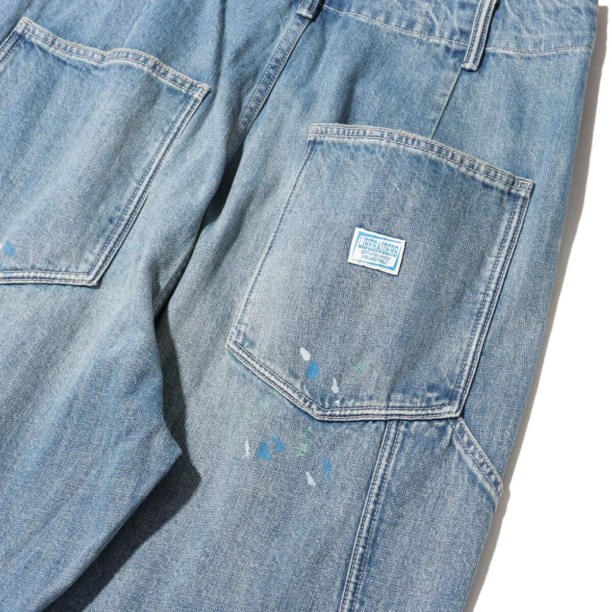 LIBERAIDERS STAMPED DENIM SARROUEL PANTS DARK BLUE 24SP-Iの画像