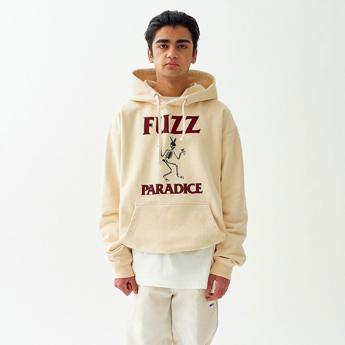 fuzz BUNNY BONE HOODIE IVORY 20HO-I