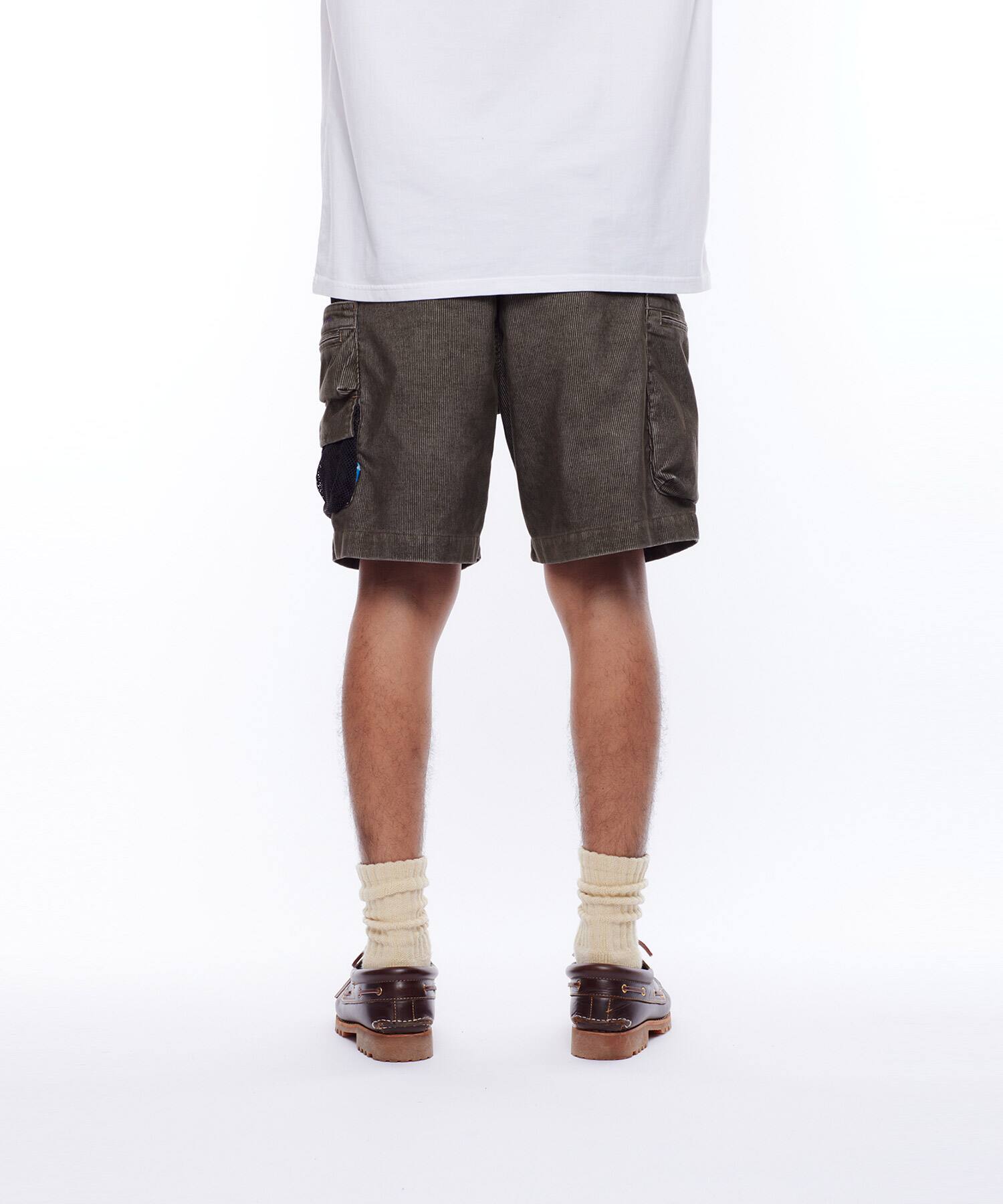 LIBERAIDERS CORDUROY UTILITY SHORTS BROWNの画像