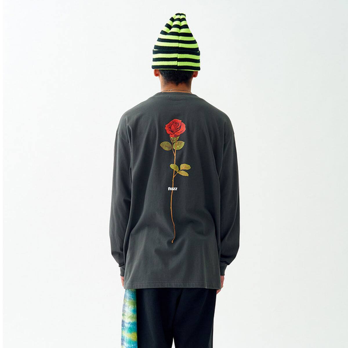 fuzz BASIC LOGO L/S TEE BLACK 20HO-Iの画像