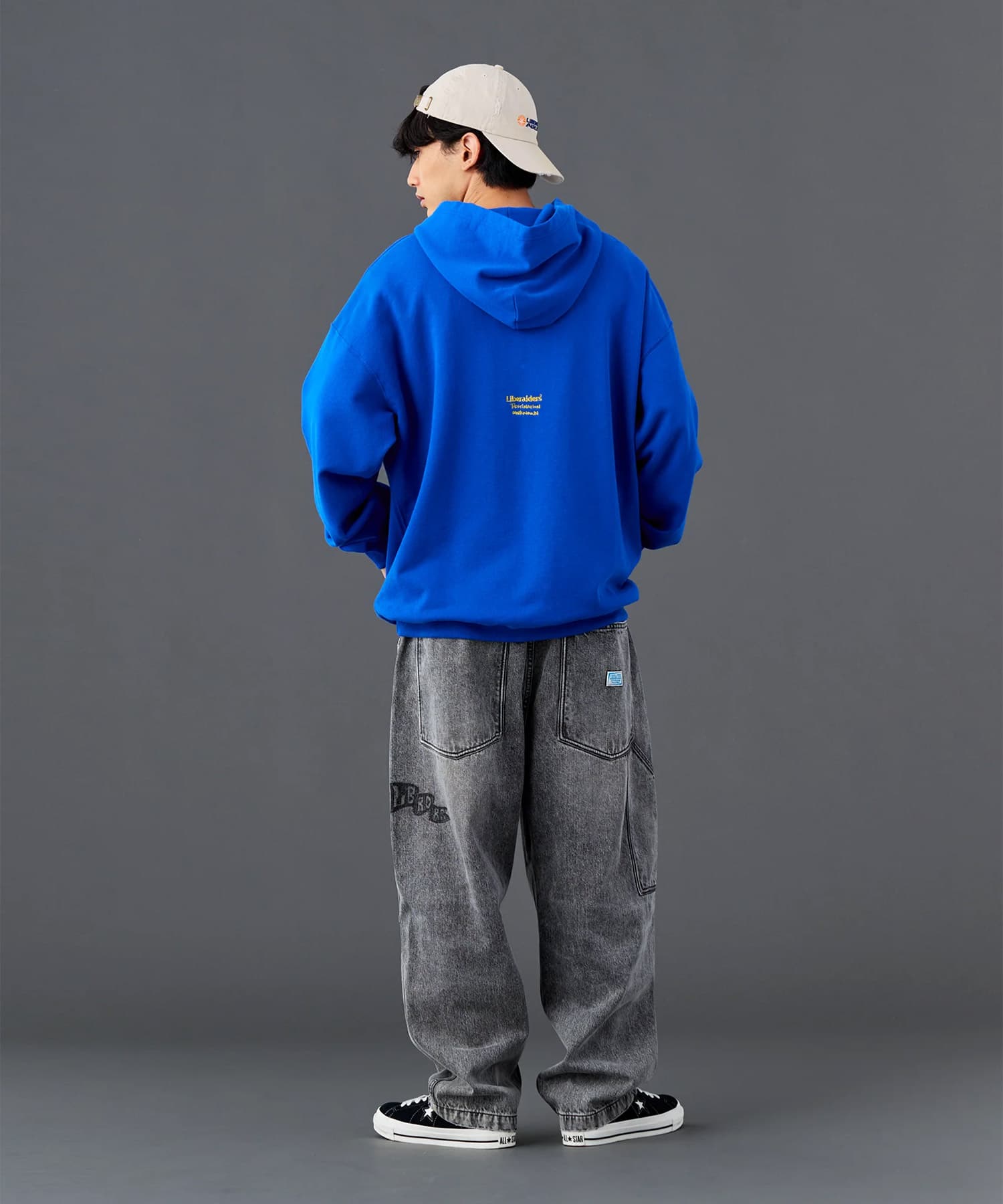 LIBERAIDERS FRENCH TERRY HOODIE BLUEの画像