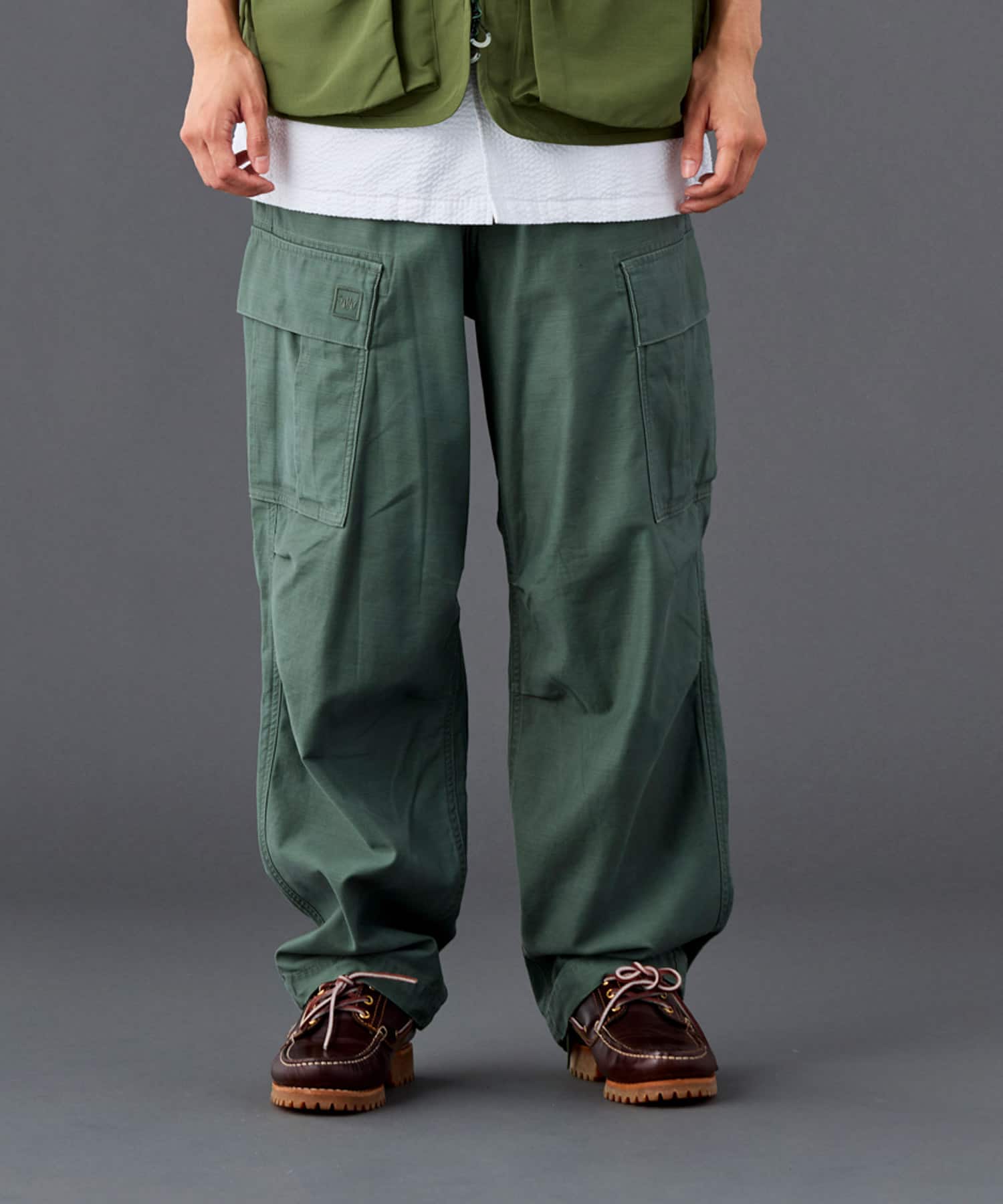 LIBERAIDERS 6-POCKET ARMY BAGGY PANTS OLIVE（リベレイダース