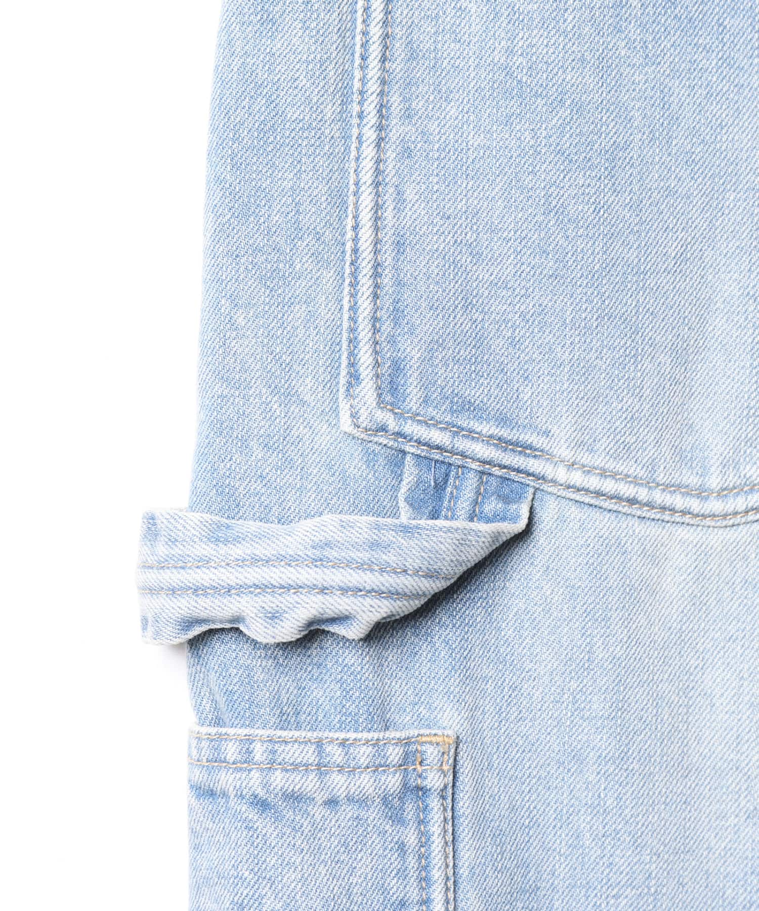 LIBERAIDERS DAMAGED DENIM BUGGY SHORTS BLUEの画像