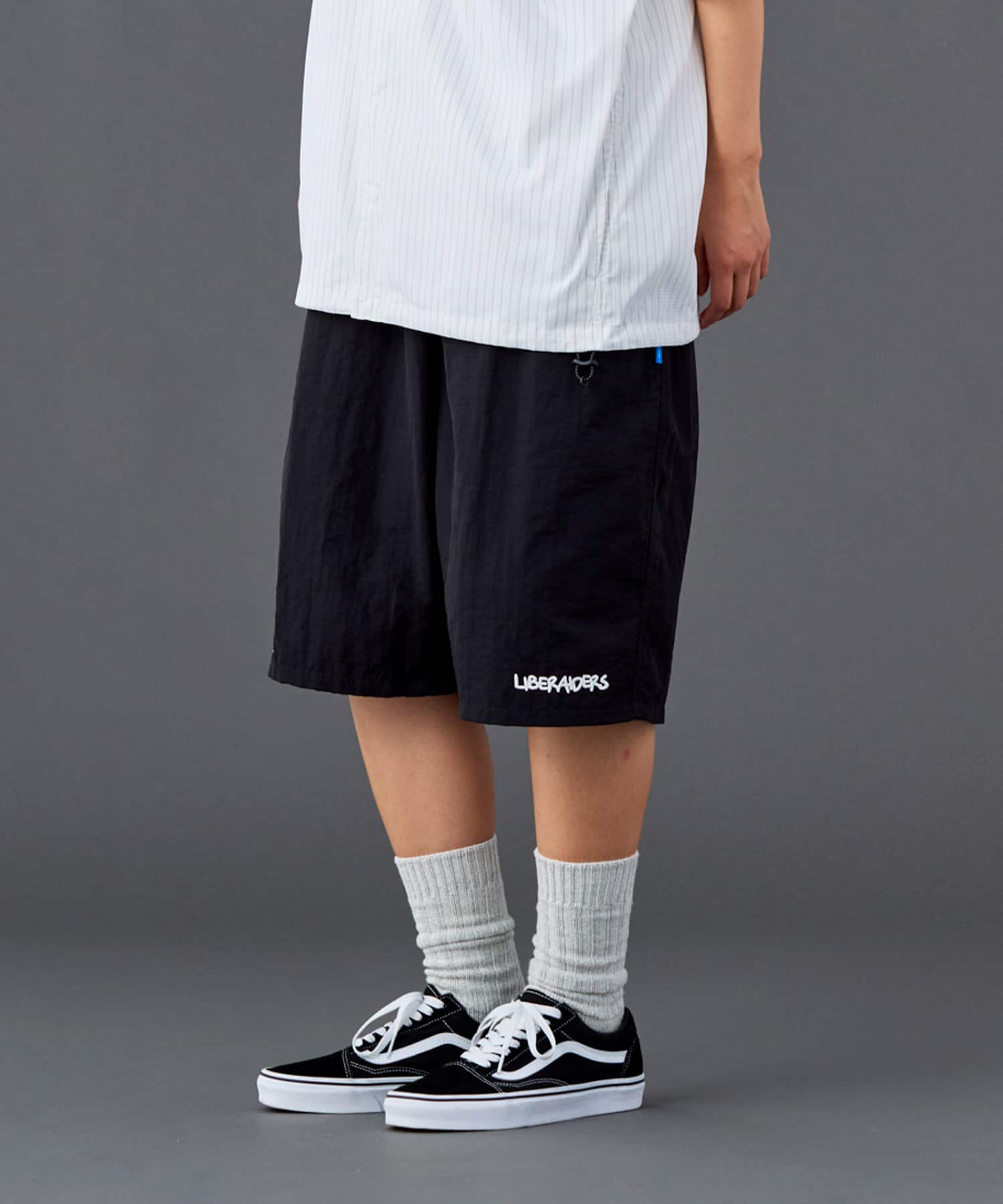 LIBERAIDERS NYLON HALF SHORTS BLACKの画像