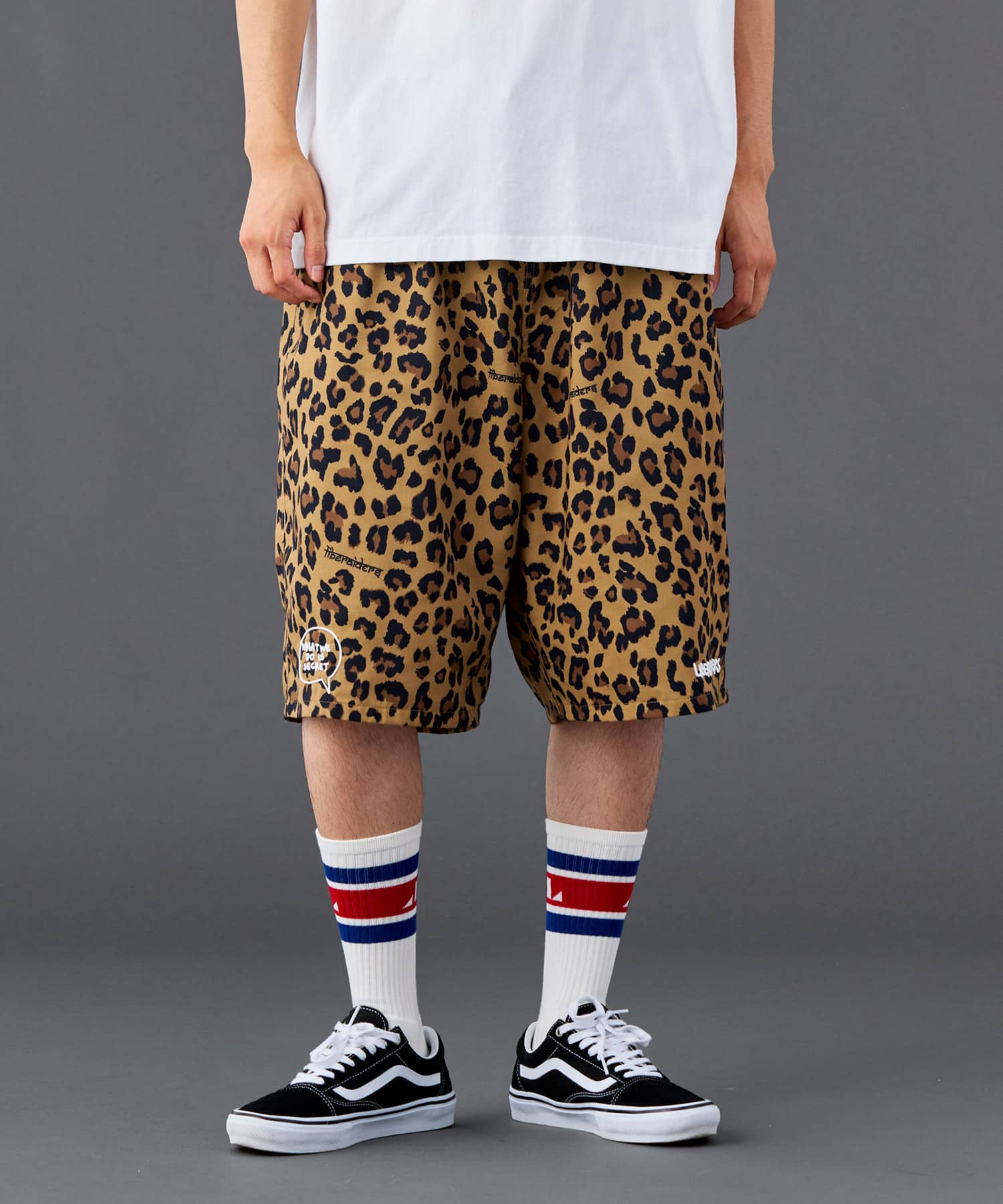 LIBERAIDERS NYLON HALF SHORTS LEOPARDの画像